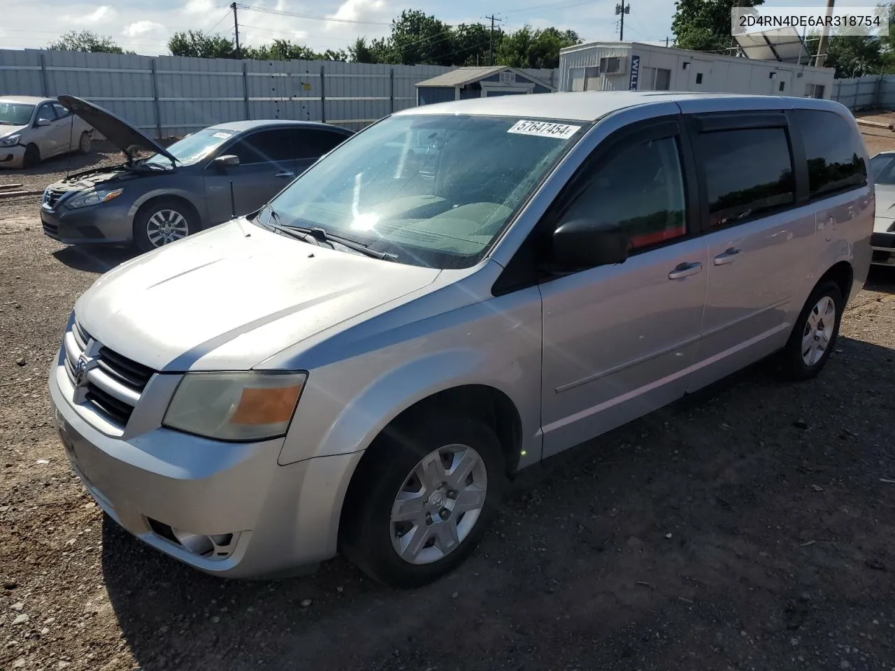 2D4RN4DE6AR318754 2010 Dodge Grand Caravan Se