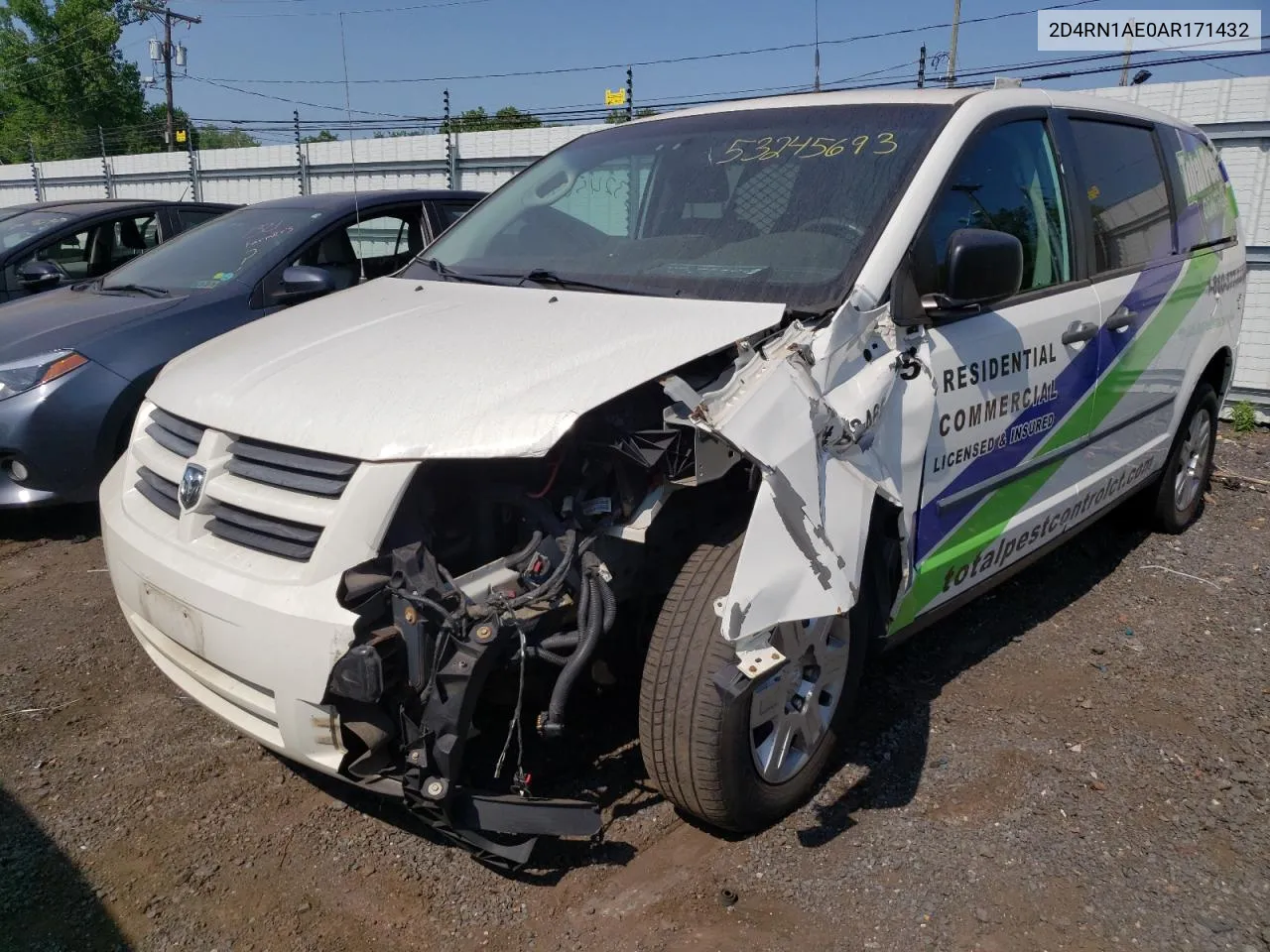 2010 Dodge Grand Caravan C/V VIN: 2D4RN1AE0AR171432 Lot: 61391554