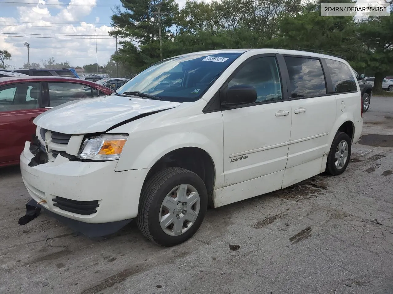 2010 Dodge Grand Caravan Se VIN: 2D4RN4DE0AR254355 Lot: 70369104