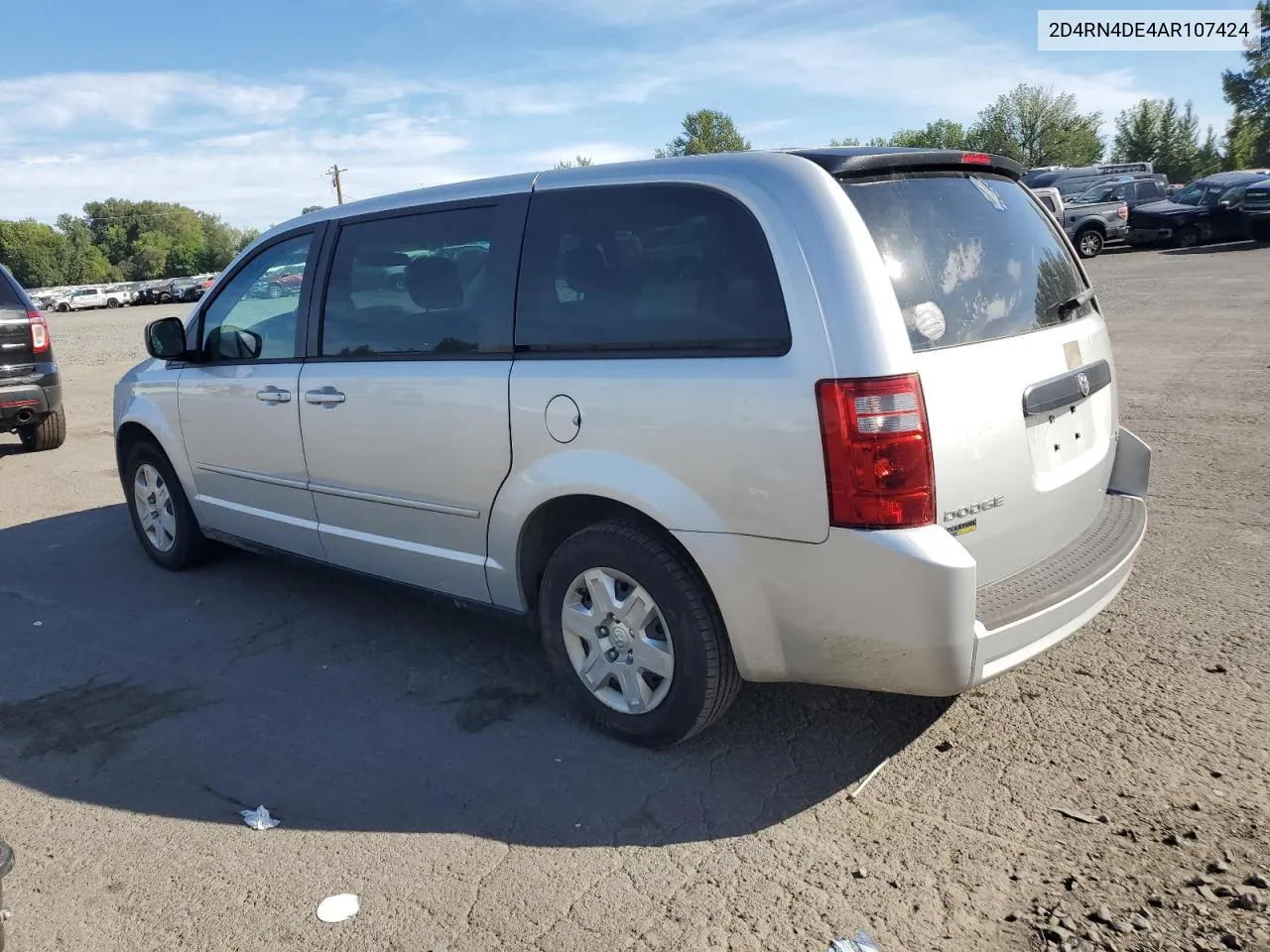 2010 Dodge Grand Caravan Se VIN: 2D4RN4DE4AR107424 Lot: 71097674