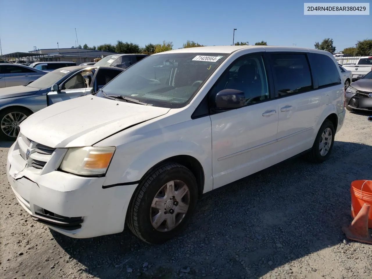 2010 Dodge Grand Caravan Se VIN: 2D4RN4DE8AR380429 Lot: 71420564