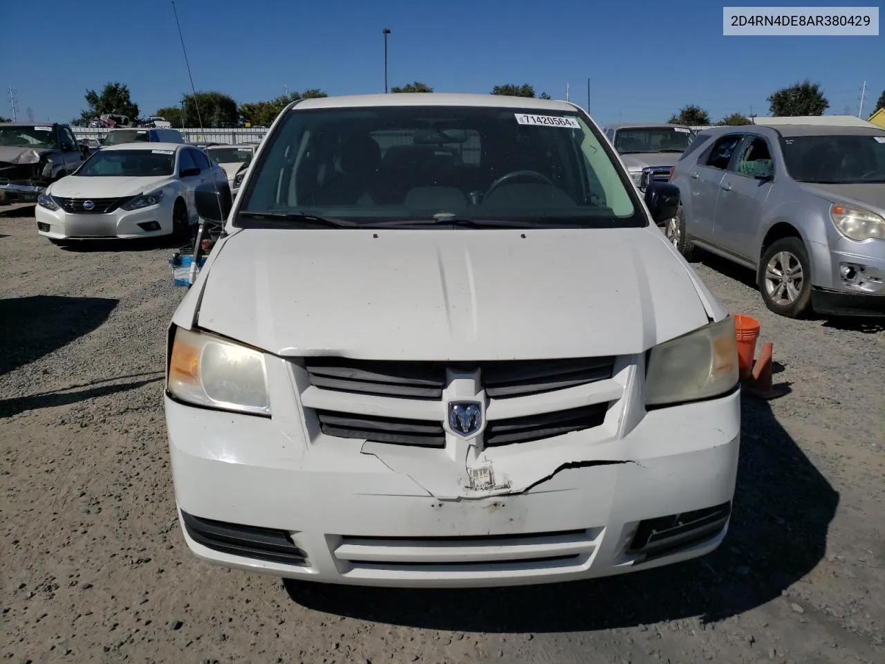 2010 Dodge Grand Caravan Se VIN: 2D4RN4DE8AR380429 Lot: 71420564