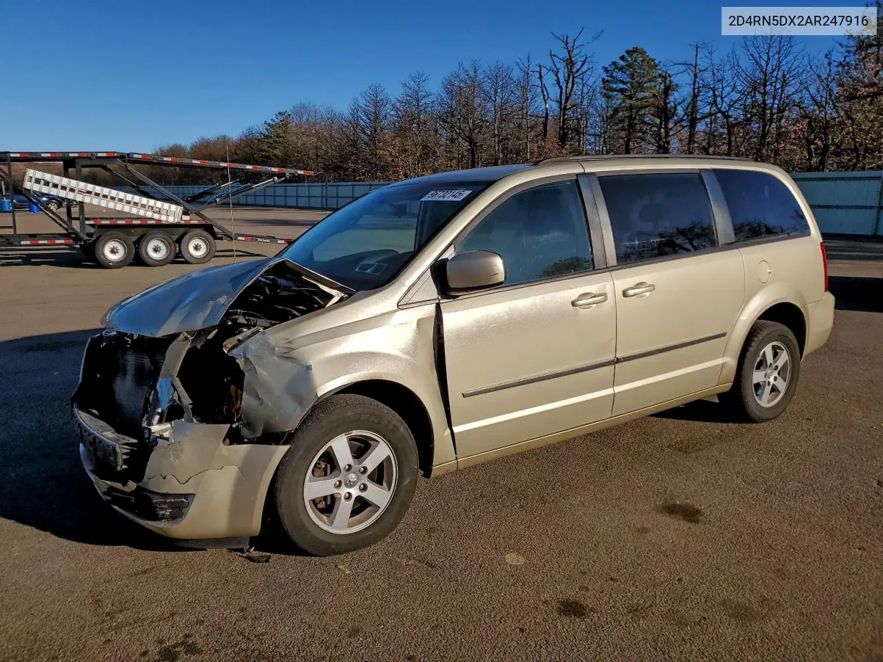 2D4RN5DX2AR247916 2010 Dodge Grand Caravan Sxt