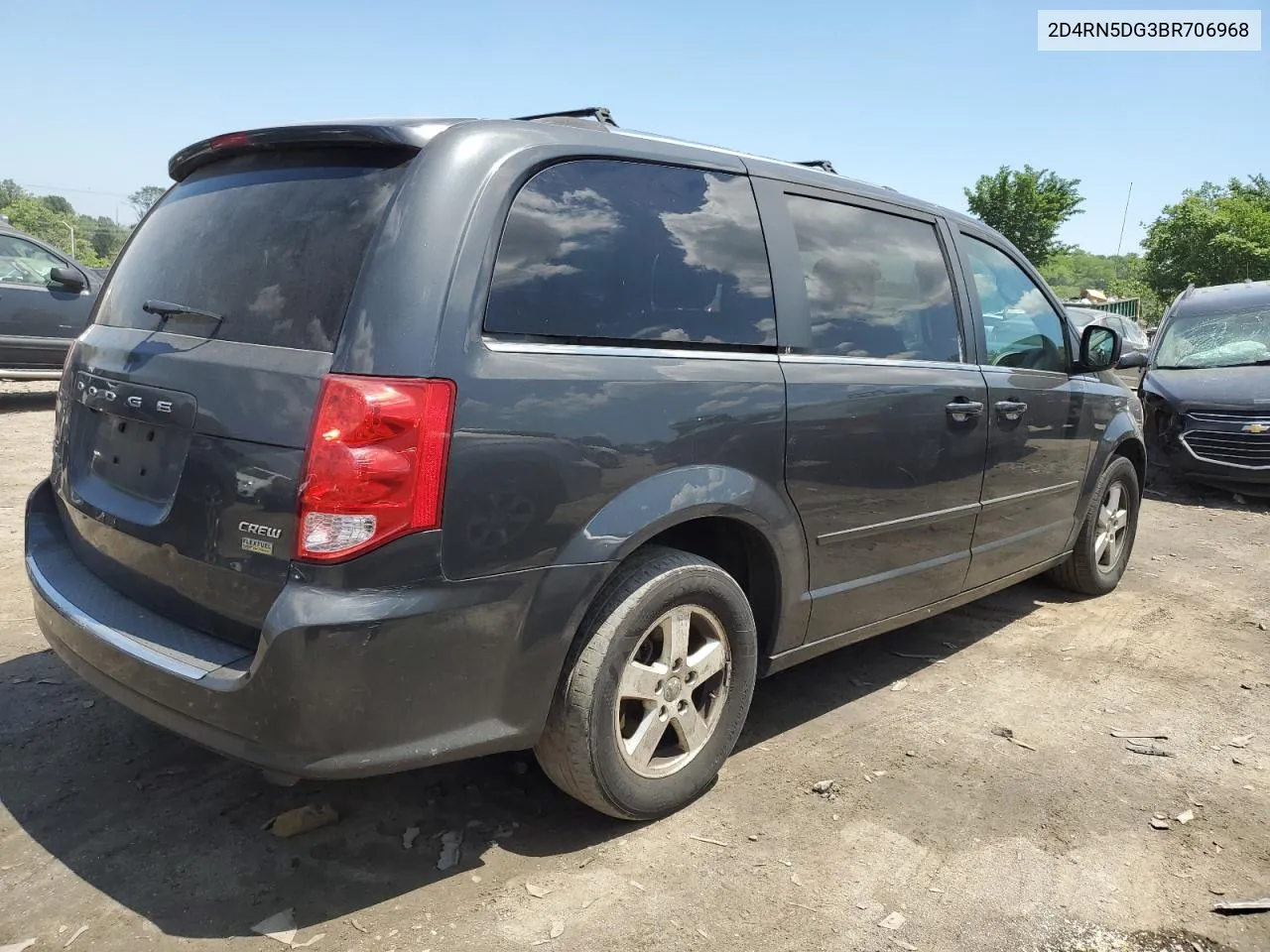 2011 Dodge Grand Caravan Crew VIN: 2D4RN5DG3BR706968 Lot: 55939164