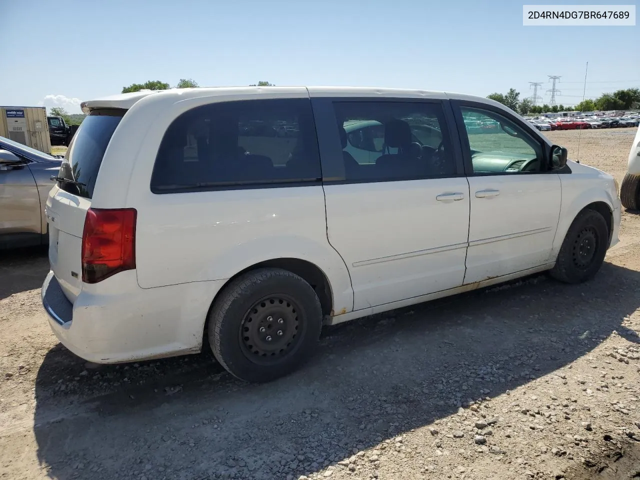 2011 Dodge Grand Caravan Express VIN: 2D4RN4DG7BR647689 Lot: 57327754