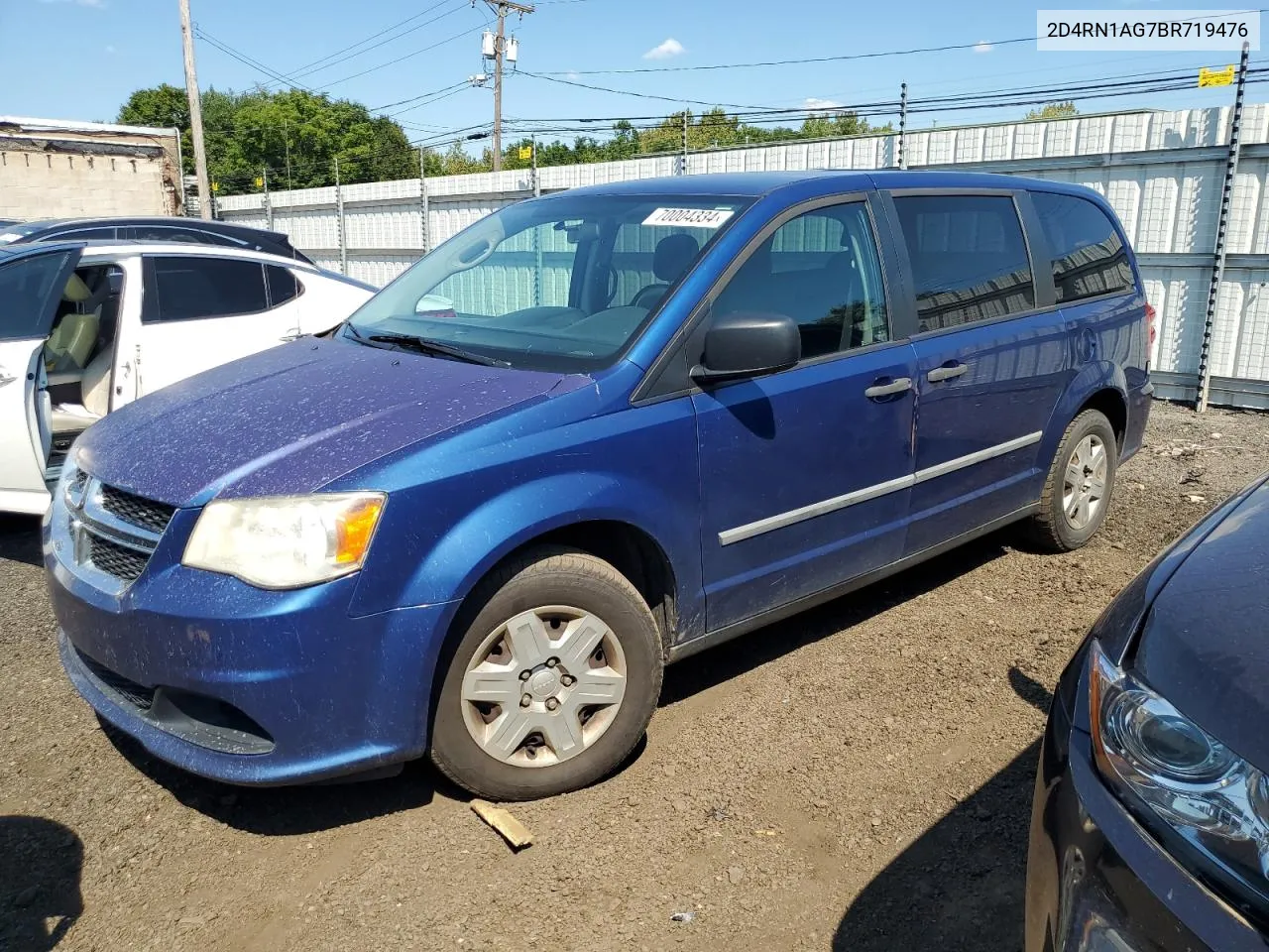 2011 Dodge Grand Caravan C/V VIN: 2D4RN1AG7BR719476 Lot: 70004334