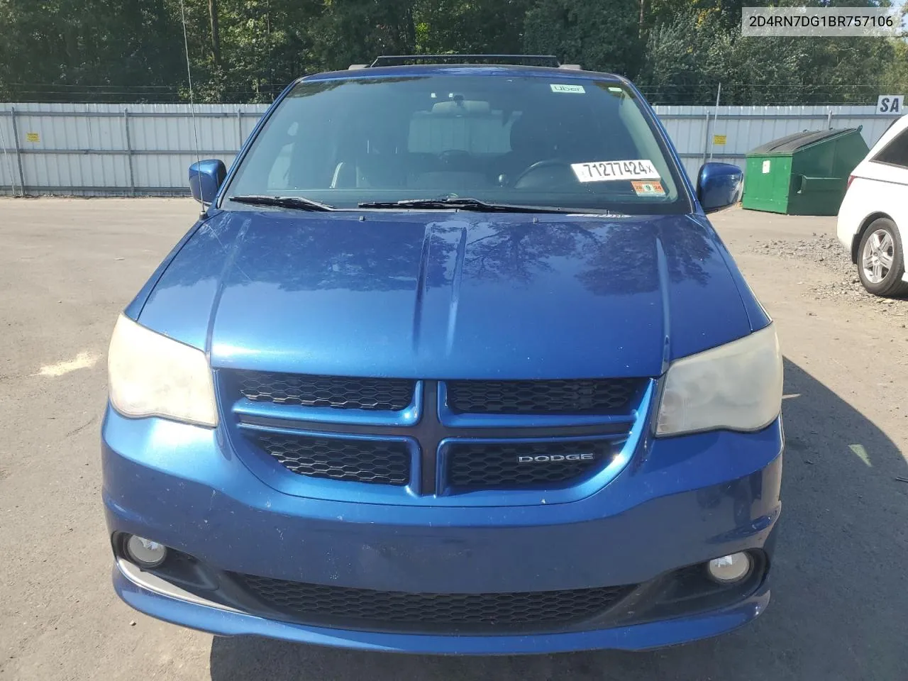 2011 Dodge Grand Caravan R/T VIN: 2D4RN7DG1BR757106 Lot: 71277424