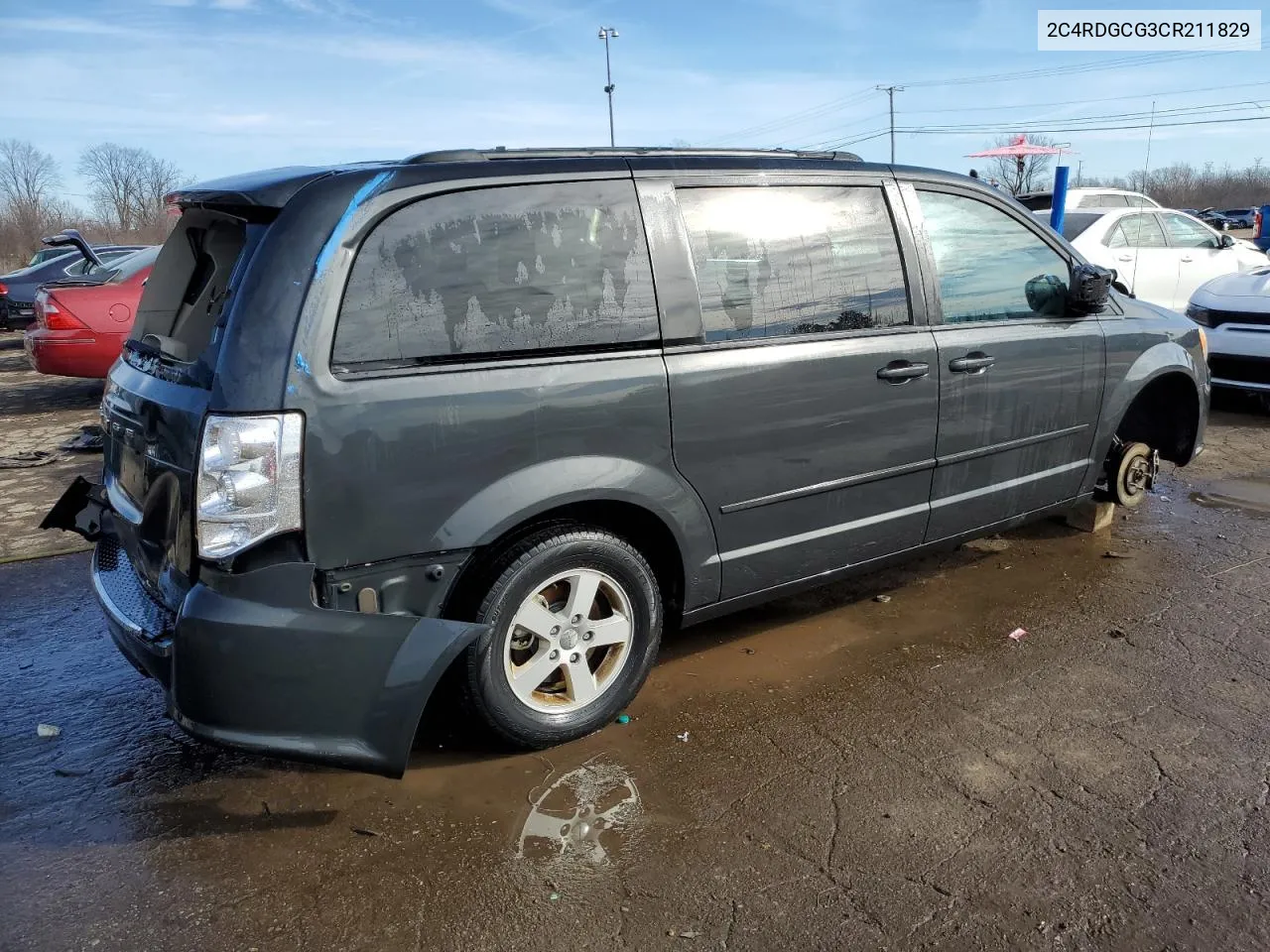 2C4RDGCG3CR211829 2012 Dodge Grand Caravan Sxt