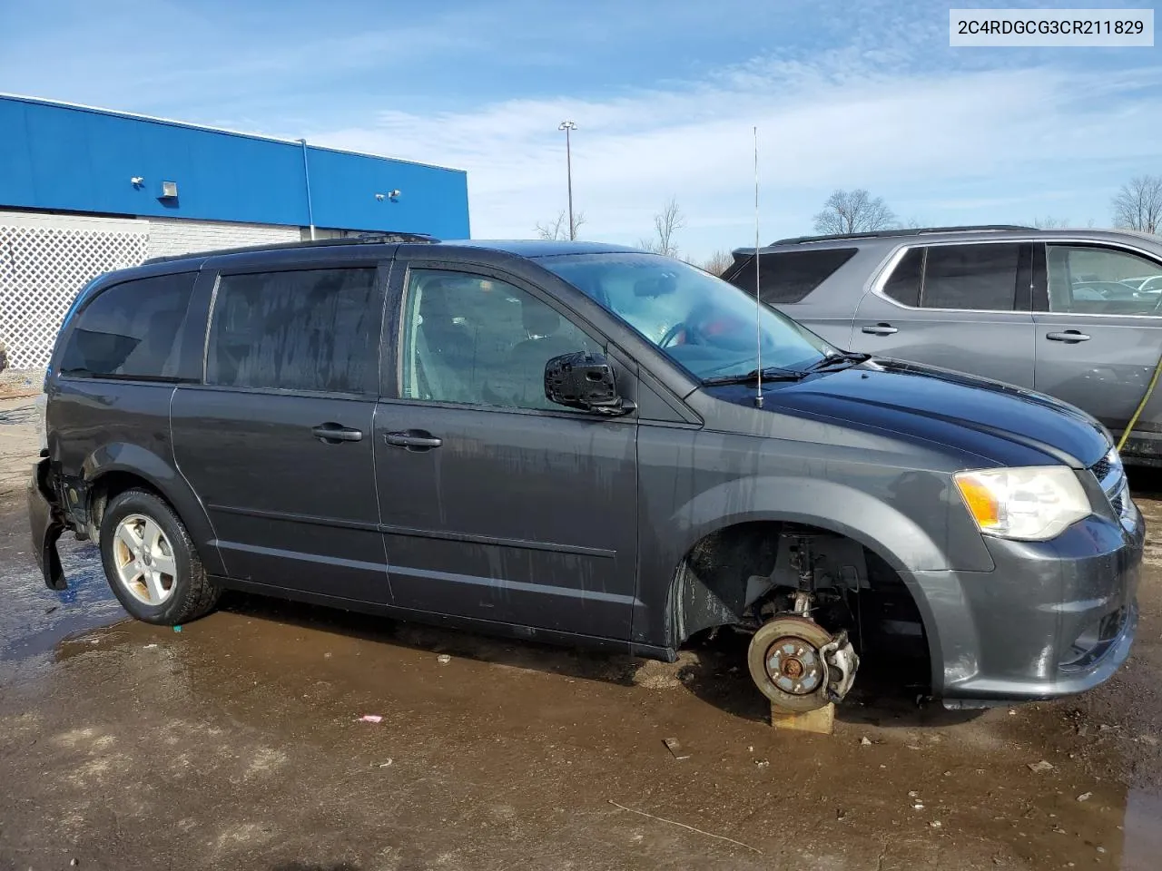 2C4RDGCG3CR211829 2012 Dodge Grand Caravan Sxt