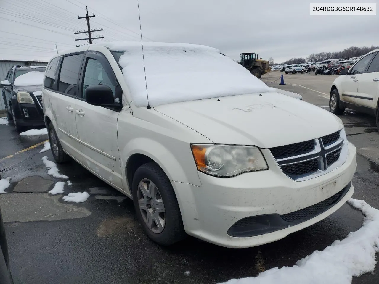 2012 Dodge Grand Caravan Se VIN: 2C4RDGBG6CR148632 Lot: 43349564