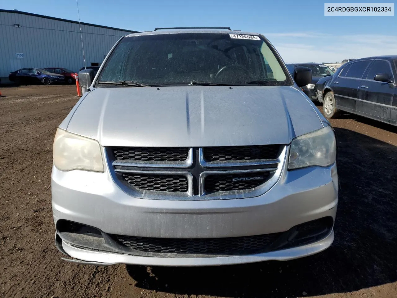 2012 Dodge Grand Caravan Se VIN: 2C4RDGBGXCR102334 Lot: 47136694