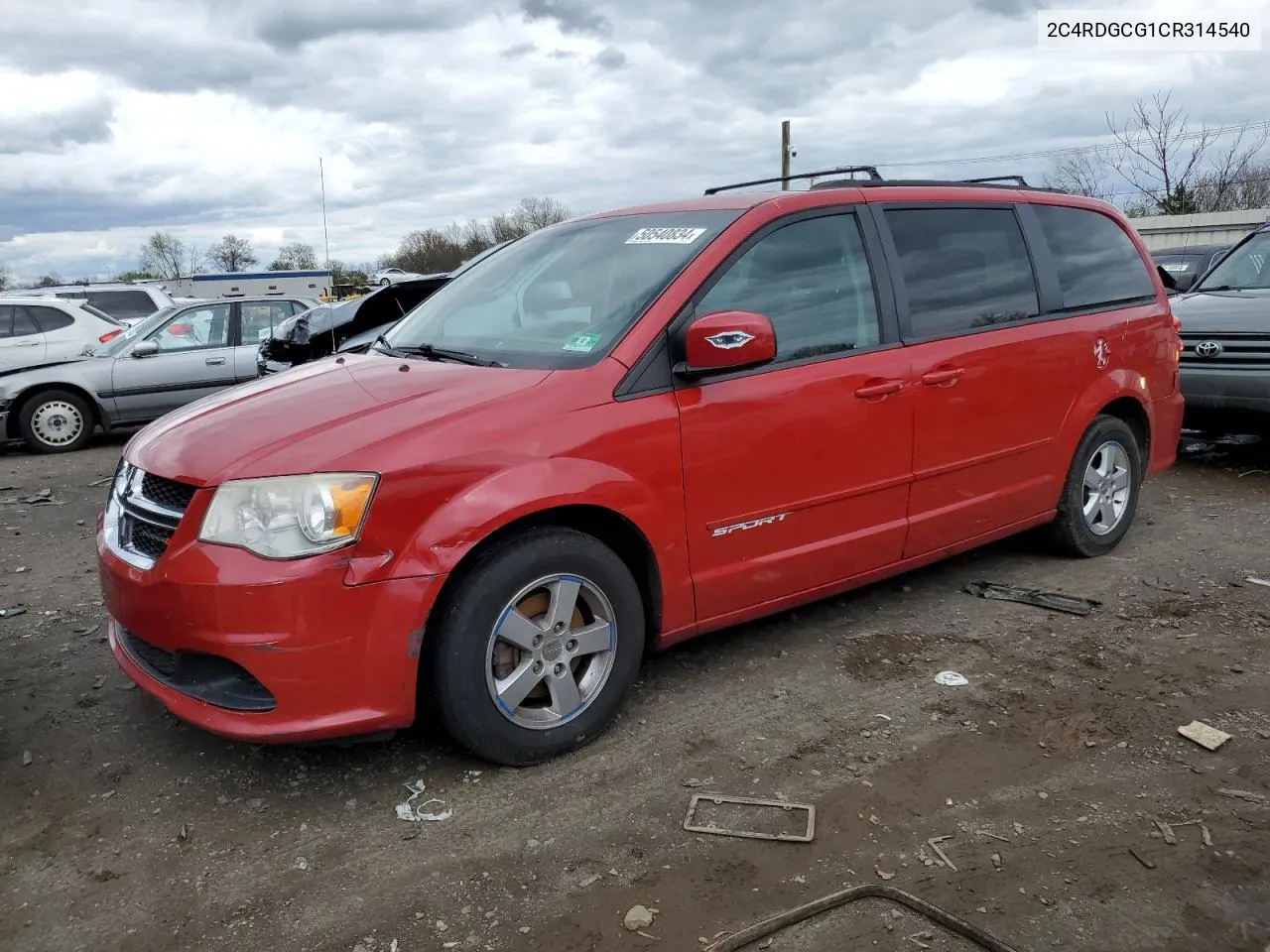 2012 Dodge Grand Caravan Sxt VIN: 2C4RDGCG1CR314540 Lot: 50540834