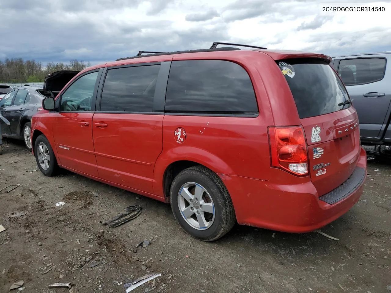 2C4RDGCG1CR314540 2012 Dodge Grand Caravan Sxt