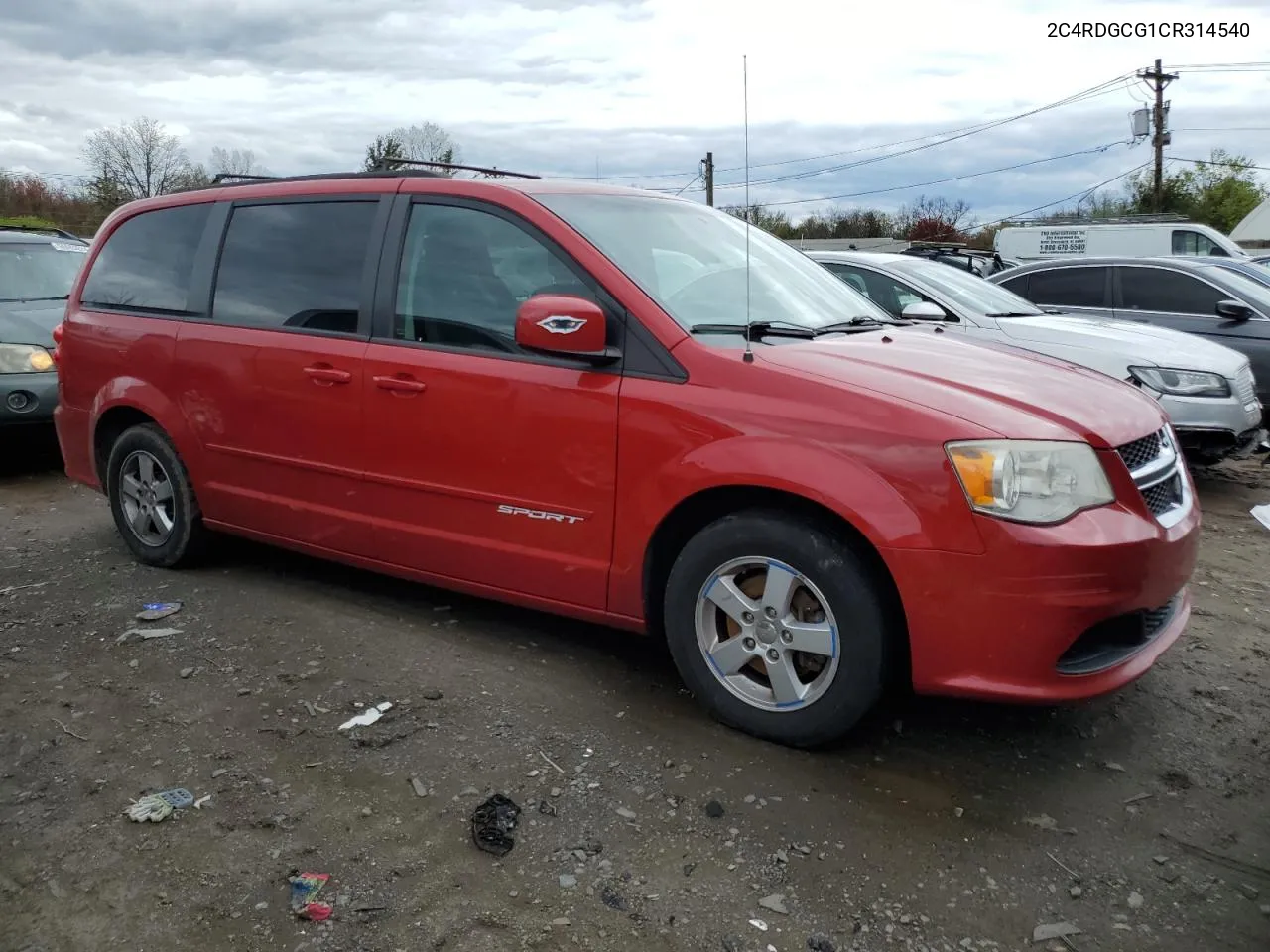 2012 Dodge Grand Caravan Sxt VIN: 2C4RDGCG1CR314540 Lot: 50540834