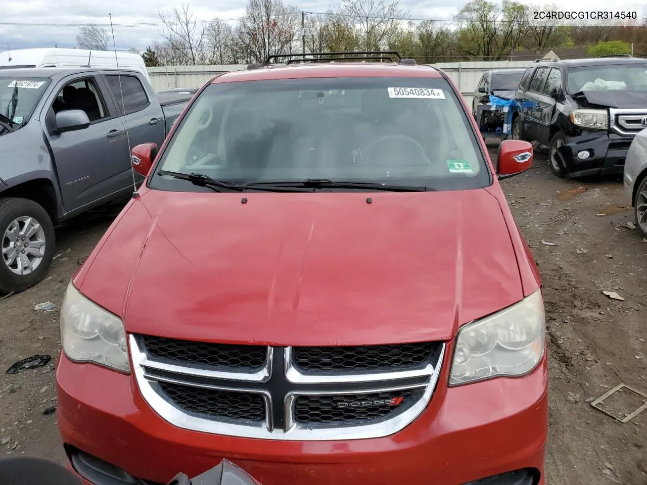 2012 Dodge Grand Caravan Sxt VIN: 2C4RDGCG1CR314540 Lot: 50540834