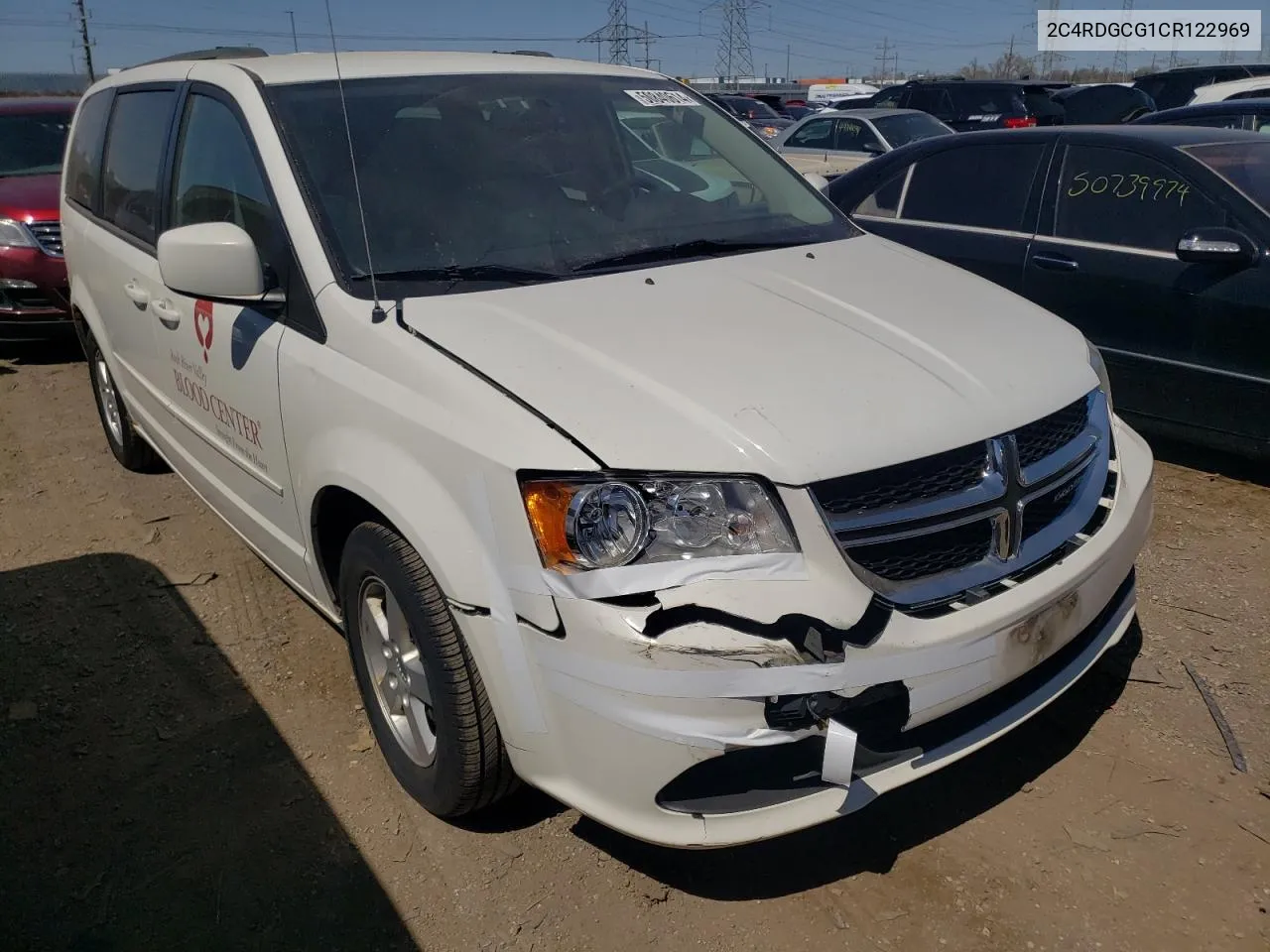 2012 Dodge Grand Caravan Sxt VIN: 2C4RDGCG1CR122969 Lot: 50840614