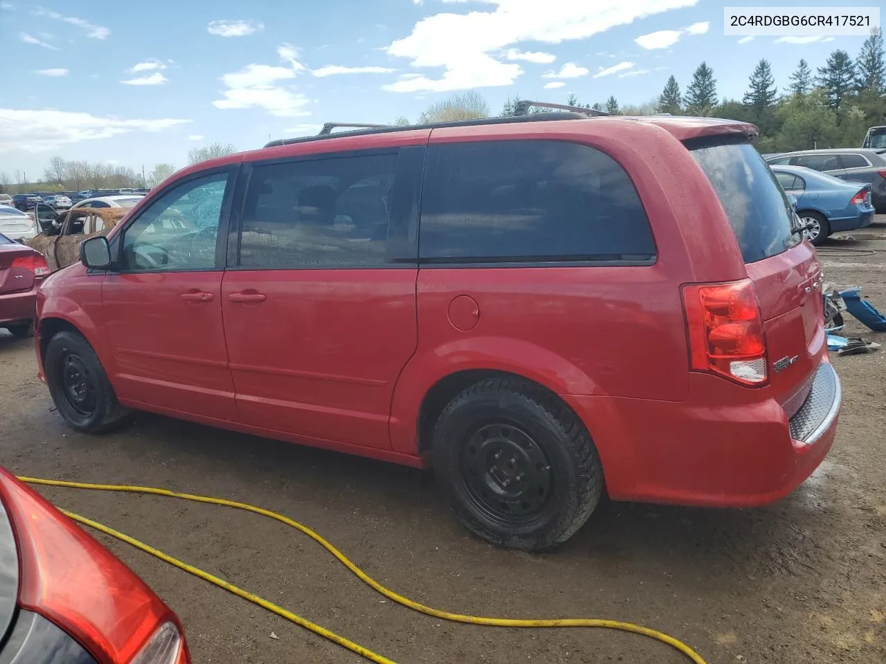 2012 Dodge Grand Caravan Se VIN: 2C4RDGBG6CR417521 Lot: 52176774