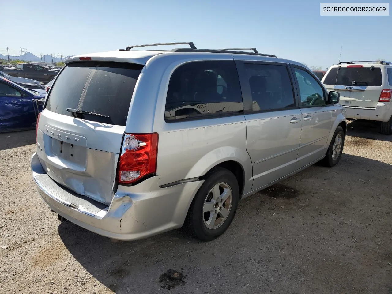 2012 Dodge Grand Caravan Sxt VIN: 2C4RDGCG0CR236669 Lot: 52768324