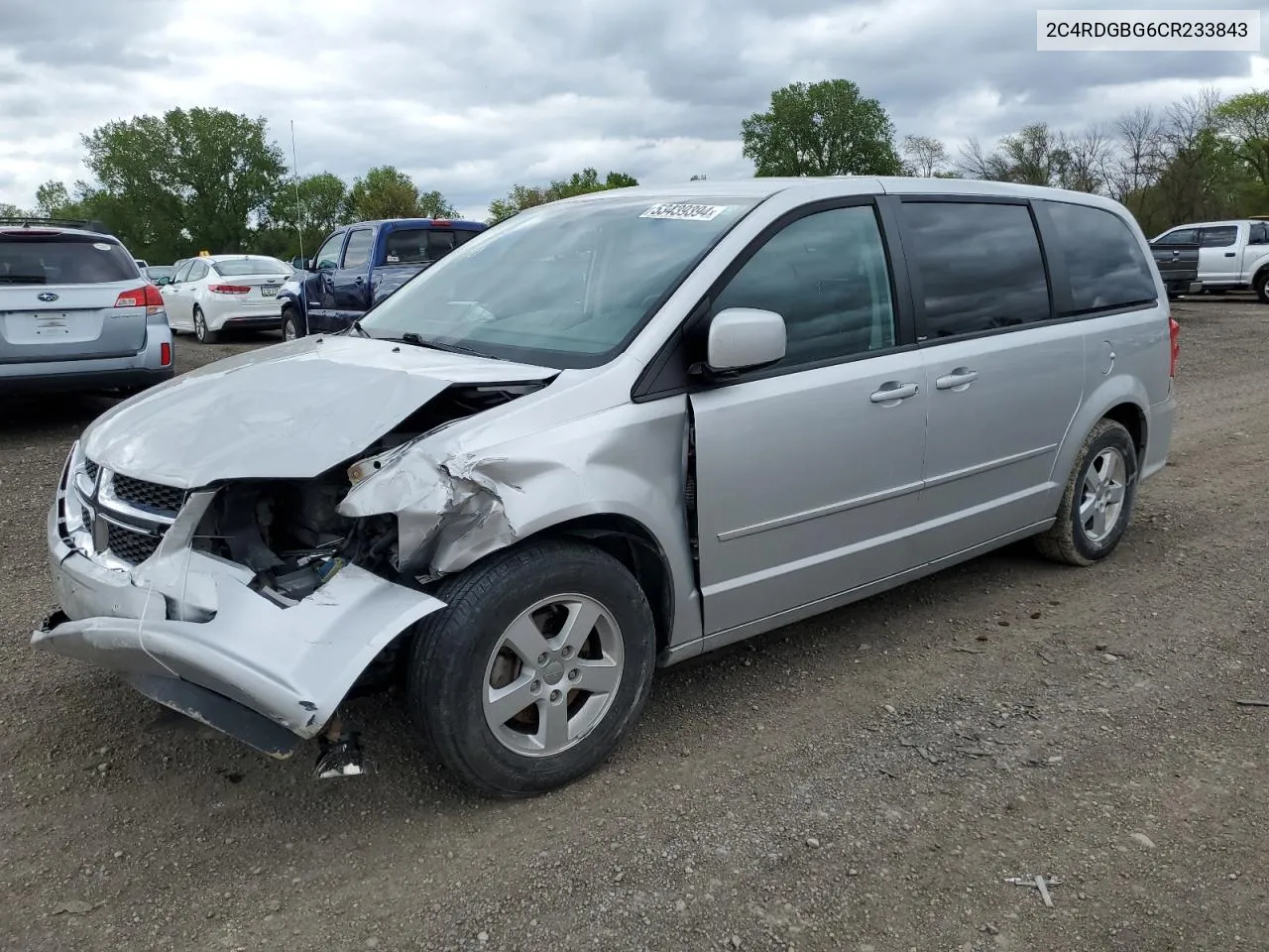 2012 Dodge Grand Caravan Se VIN: 2C4RDGBG6CR233843 Lot: 53439394