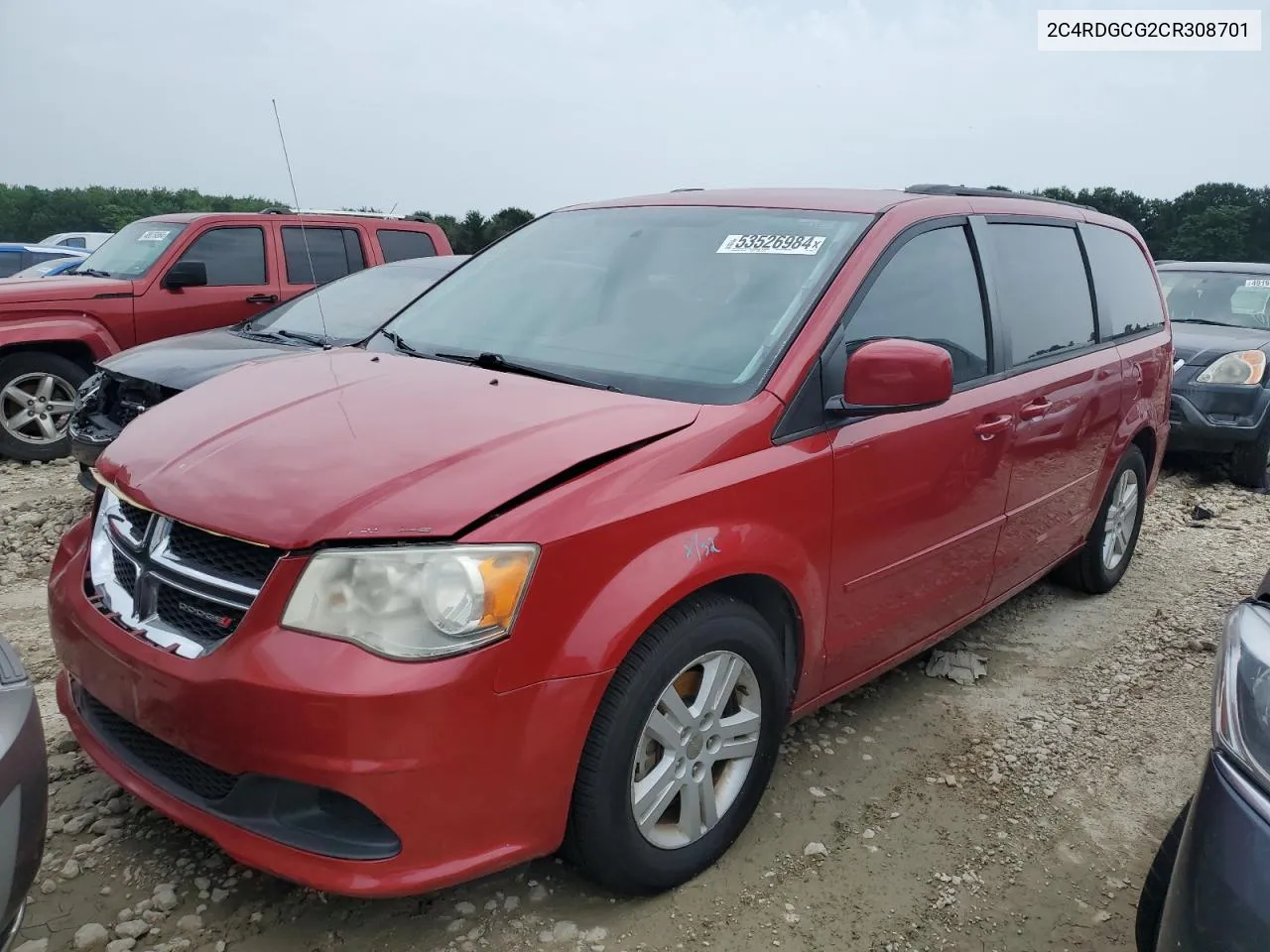 2012 Dodge Grand Caravan Sxt VIN: 2C4RDGCG2CR308701 Lot: 53526984