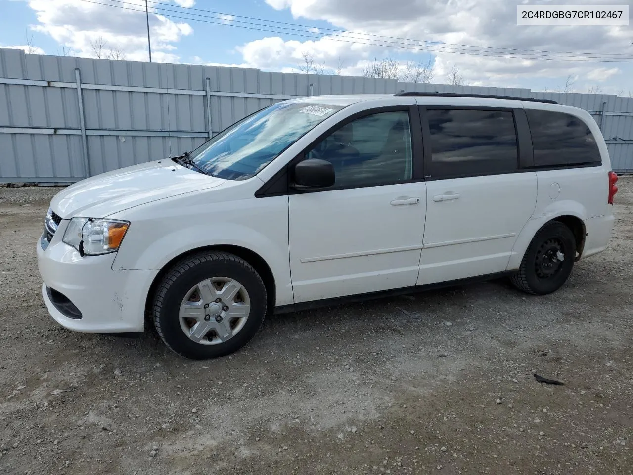 2012 Dodge Grand Caravan Se VIN: 2C4RDGBG7CR102467 Lot: 53604974