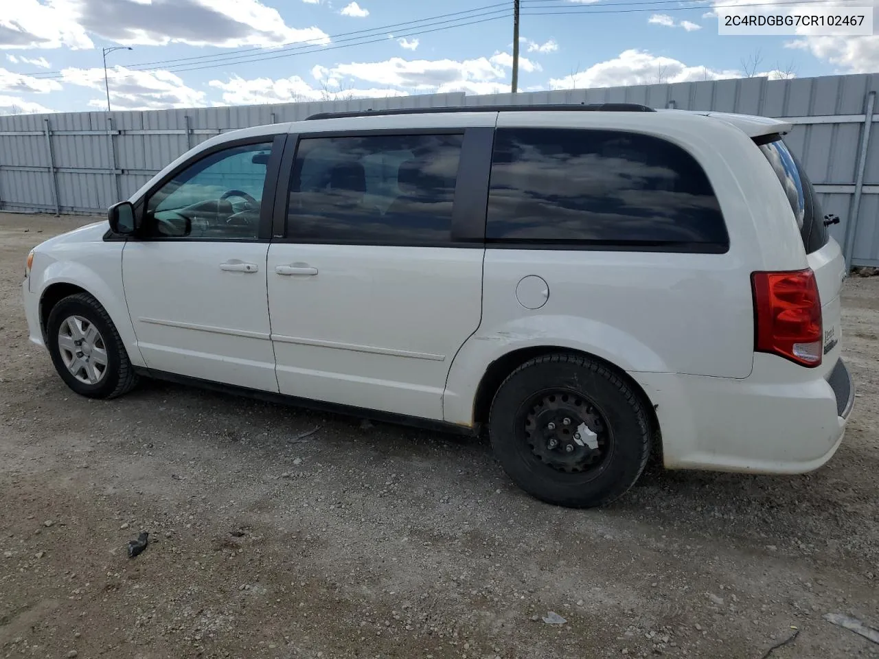 2C4RDGBG7CR102467 2012 Dodge Grand Caravan Se