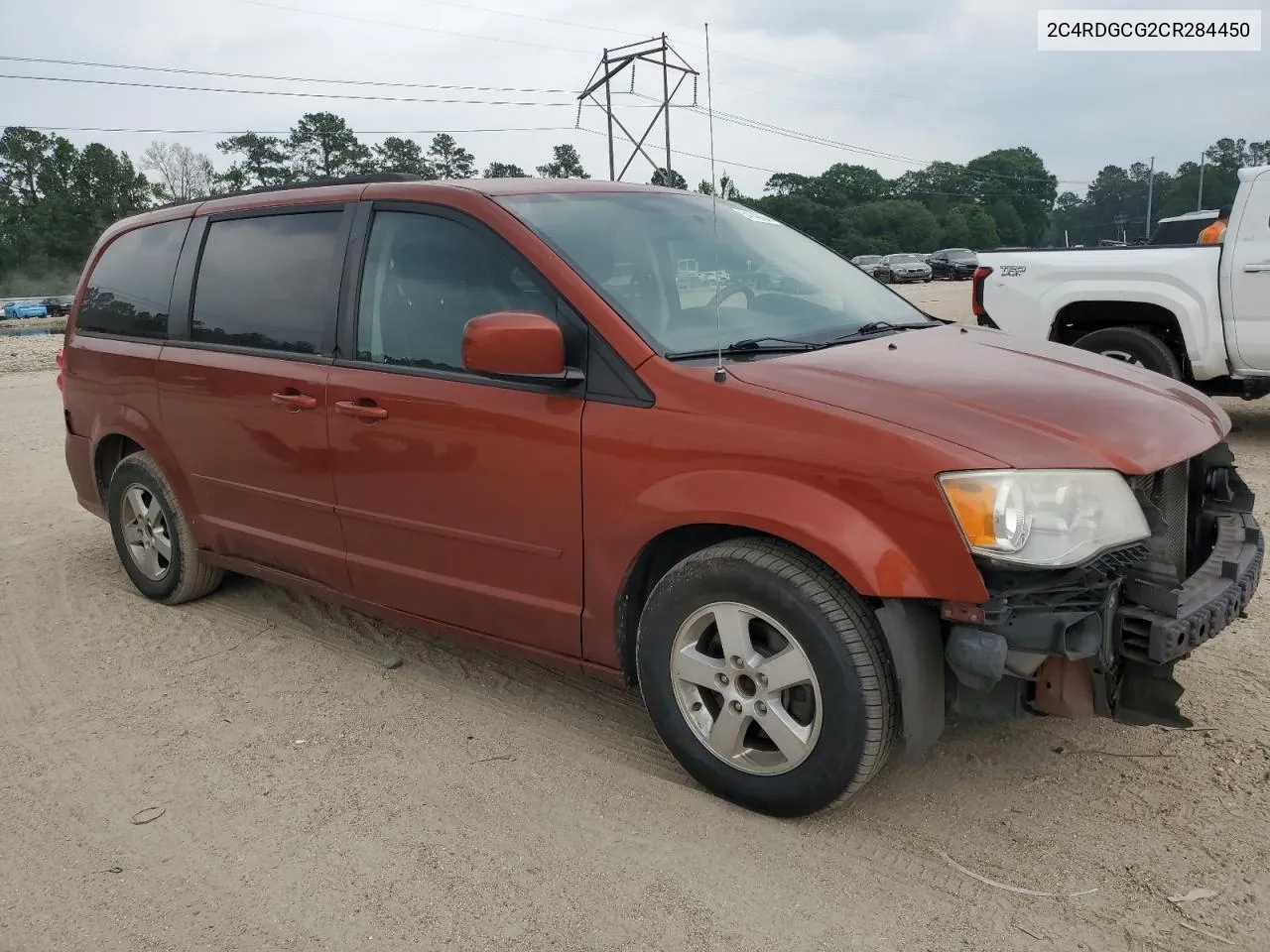 2012 Dodge Grand Caravan Sxt VIN: 2C4RDGCG2CR284450 Lot: 54142664