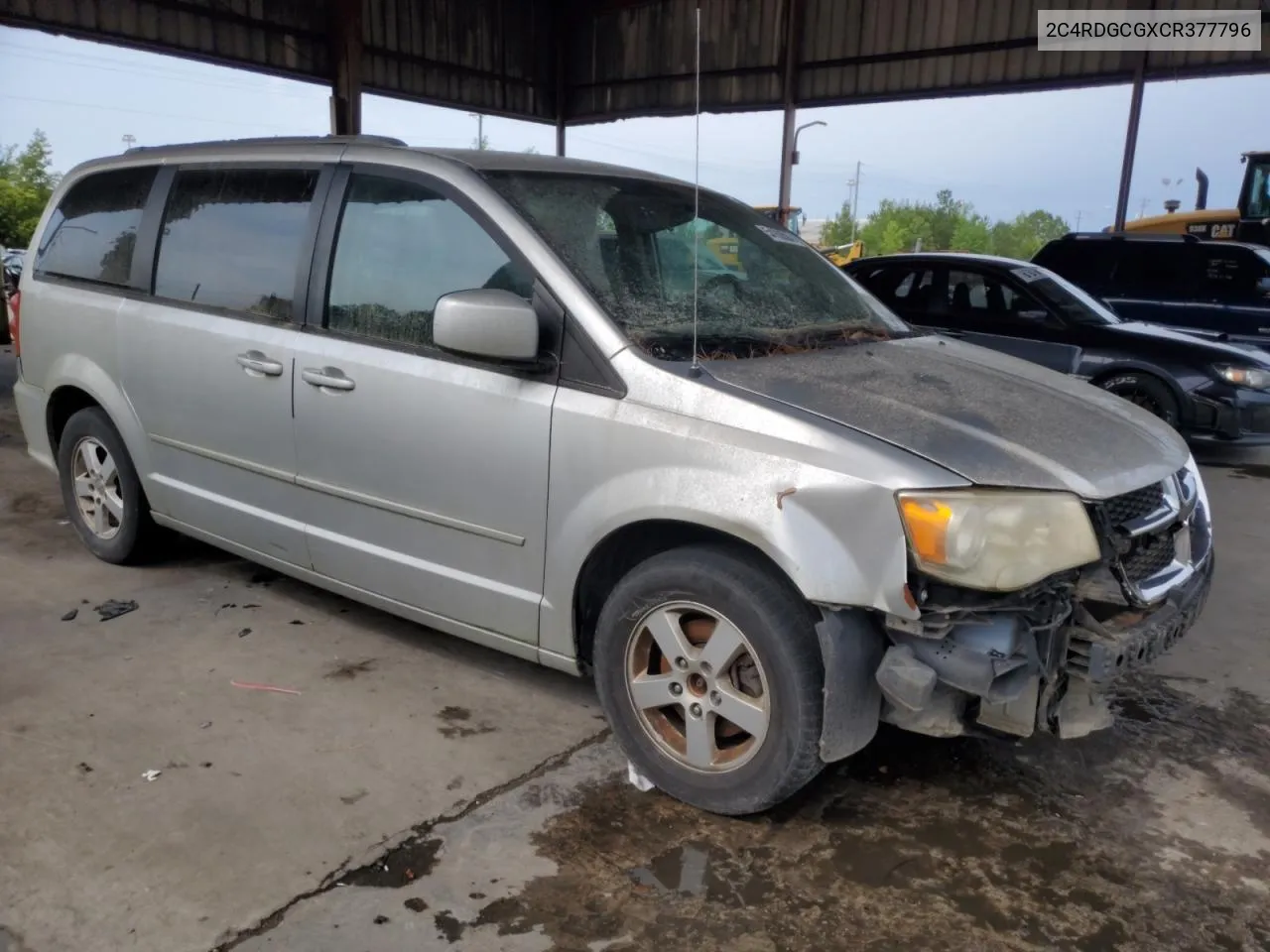 2012 Dodge Grand Caravan Sxt VIN: 2C4RDGCGXCR377796 Lot: 54163504