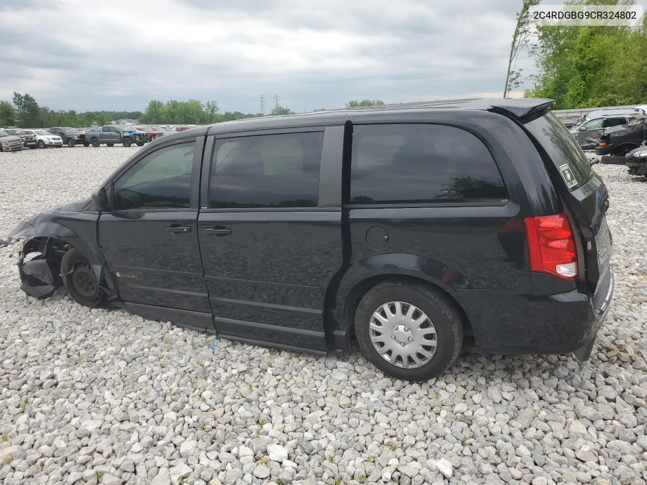 2012 Dodge Grand Caravan Se VIN: 2C4RDGBG9CR324802 Lot: 54411594