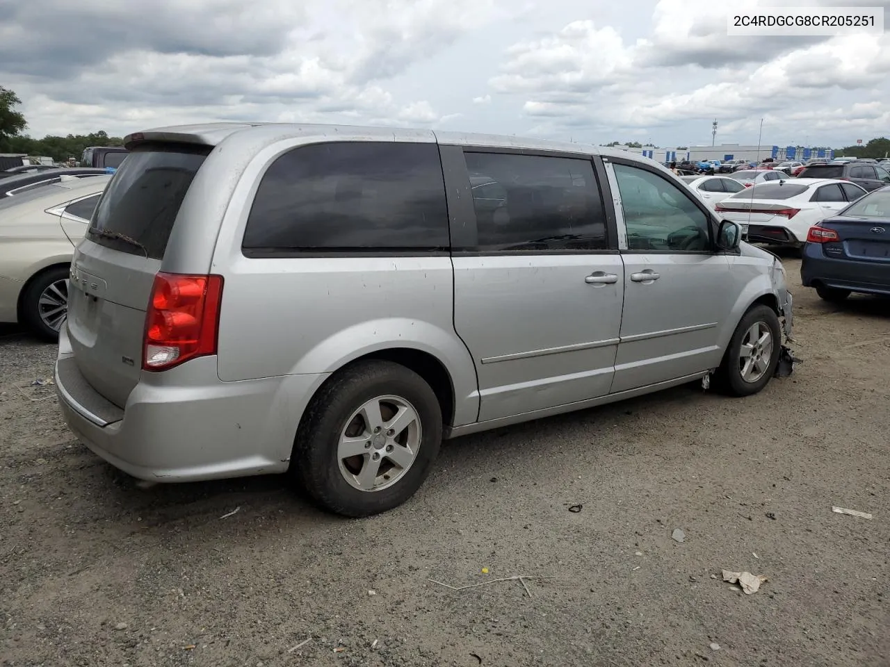 2C4RDGCG8CR205251 2012 Dodge Grand Caravan Sxt