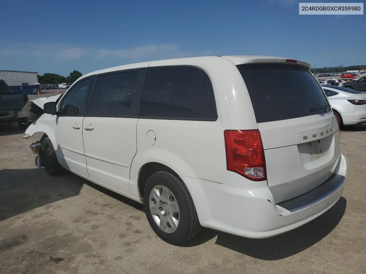 2012 Dodge Grand Caravan Se VIN: 2C4RDGBGXCR359980 Lot: 54673664