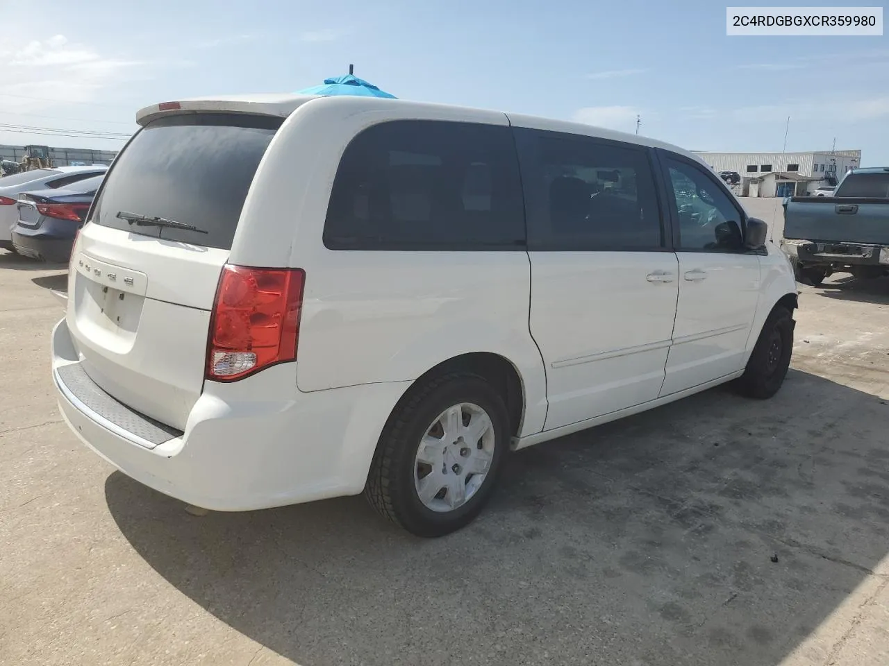 2012 Dodge Grand Caravan Se VIN: 2C4RDGBGXCR359980 Lot: 54673664