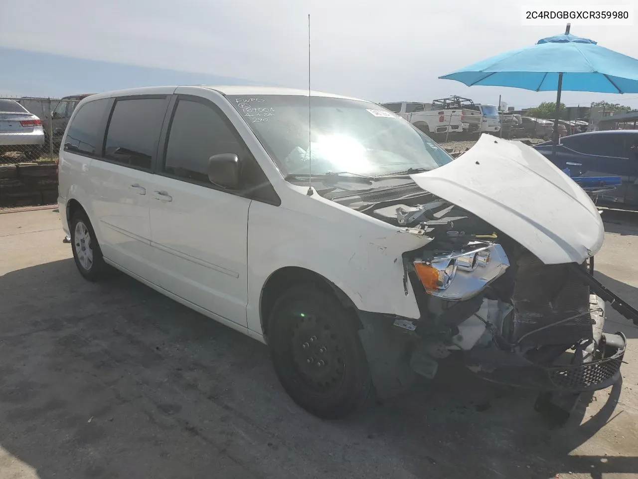 2C4RDGBGXCR359980 2012 Dodge Grand Caravan Se