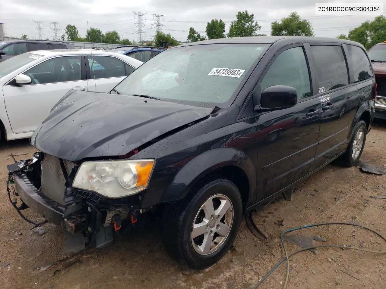 2012 Dodge Grand Caravan Sxt VIN: 2C4RDGCG9CR304354 Lot: 54729983