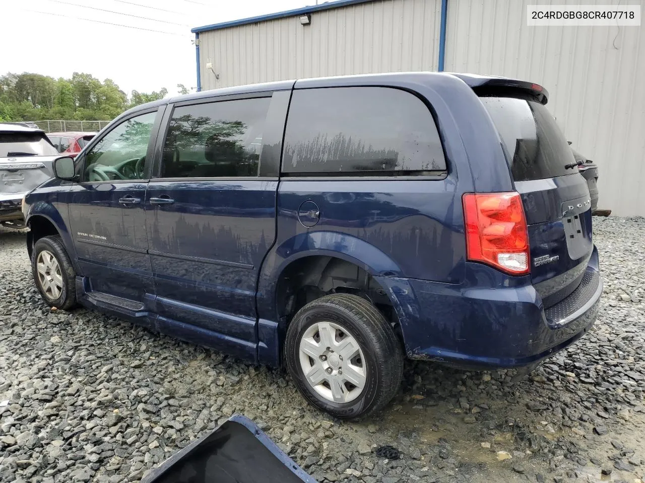 2012 Dodge Grand Caravan Se VIN: 2C4RDGBG8CR407718 Lot: 55037904