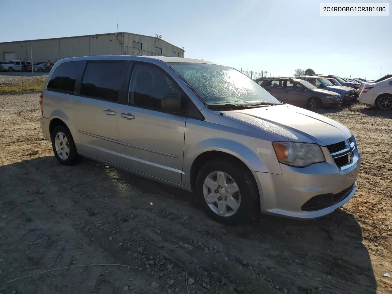 2012 Dodge Grand Caravan Se VIN: 2C4RDGBG1CR381480 Lot: 55664154