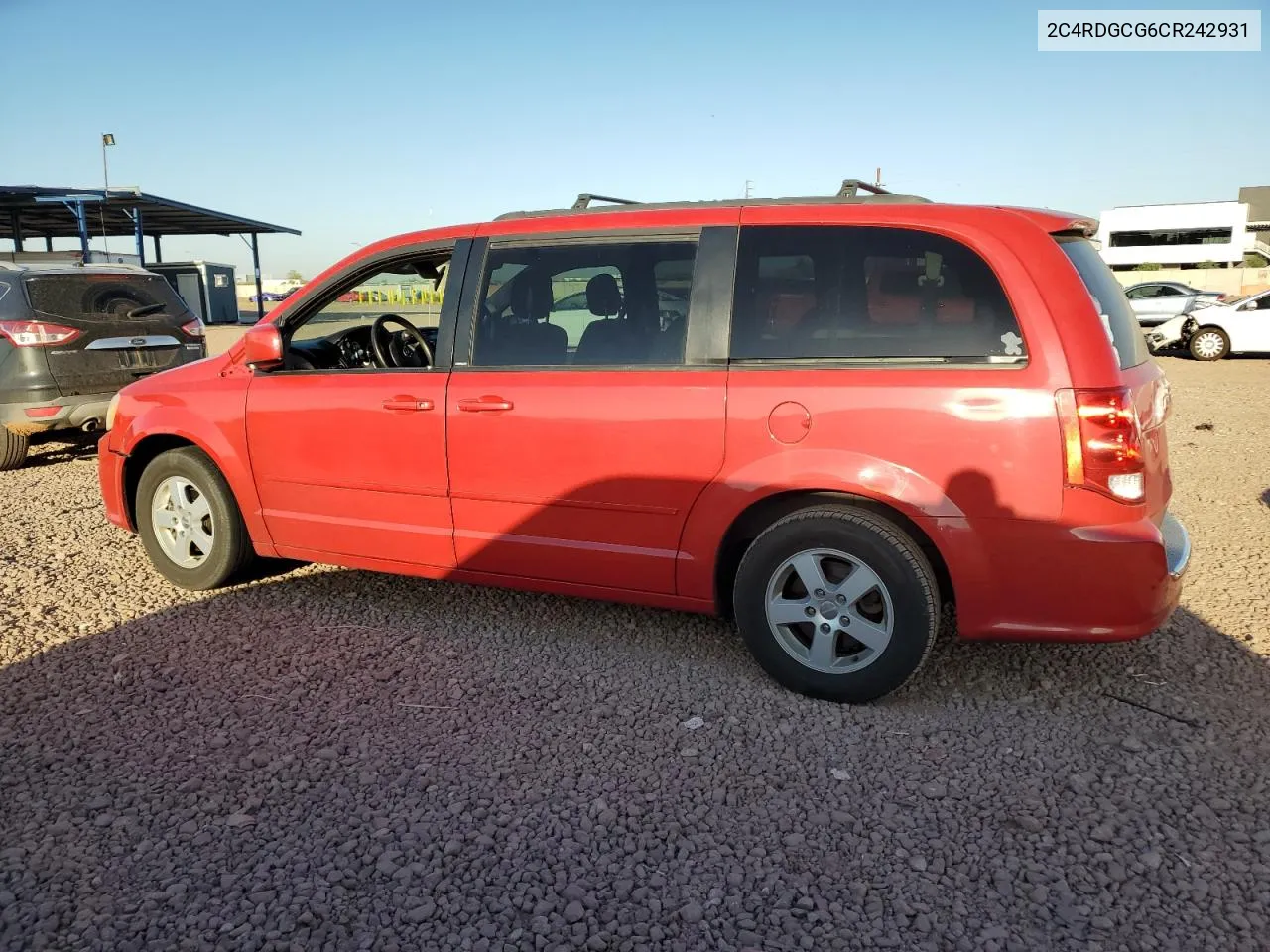 2012 Dodge Grand Caravan Sxt VIN: 2C4RDGCG6CR242931 Lot: 55768274