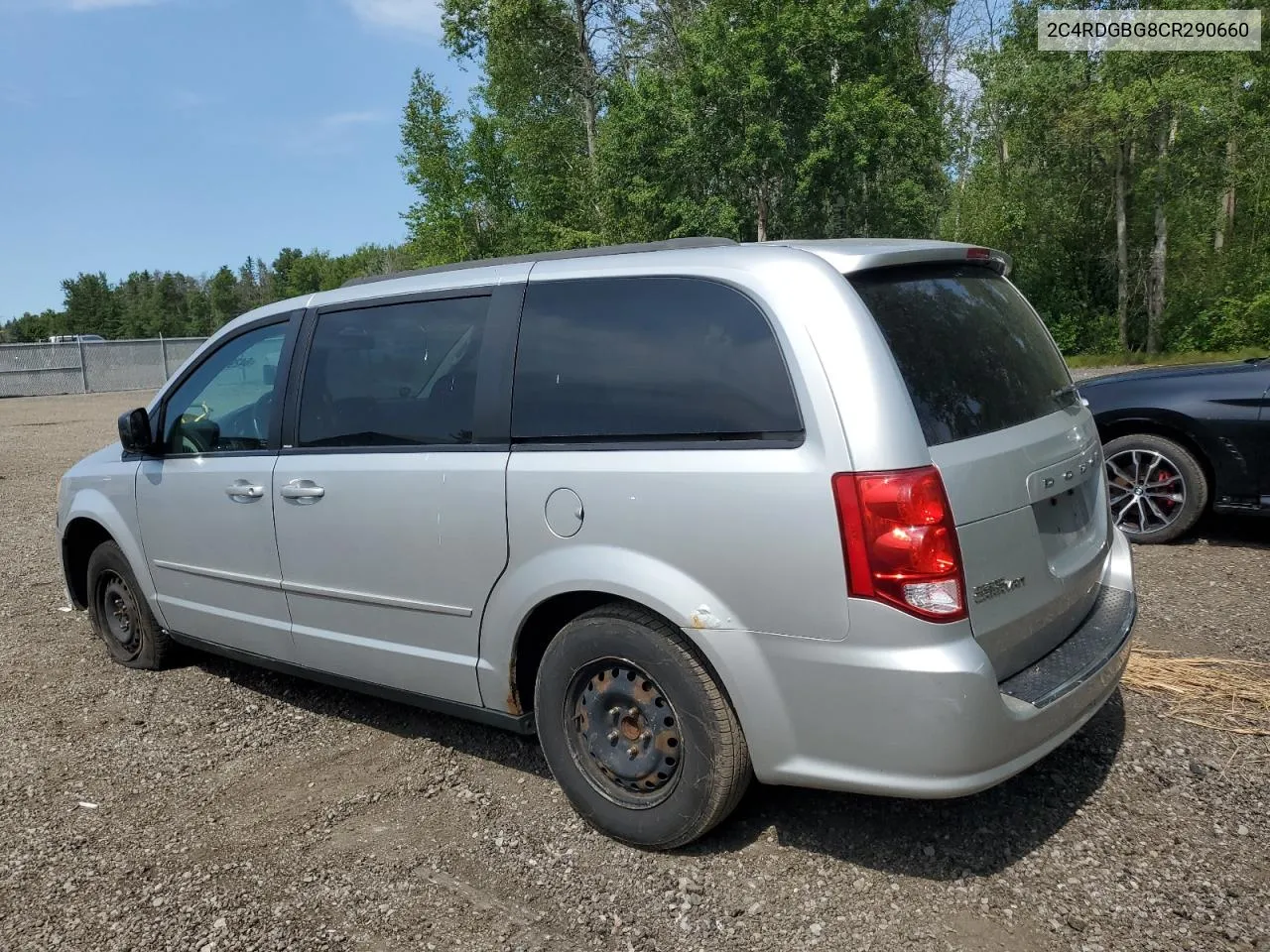 2012 Dodge Grand Caravan Se VIN: 2C4RDGBG8CR290660 Lot: 64294444