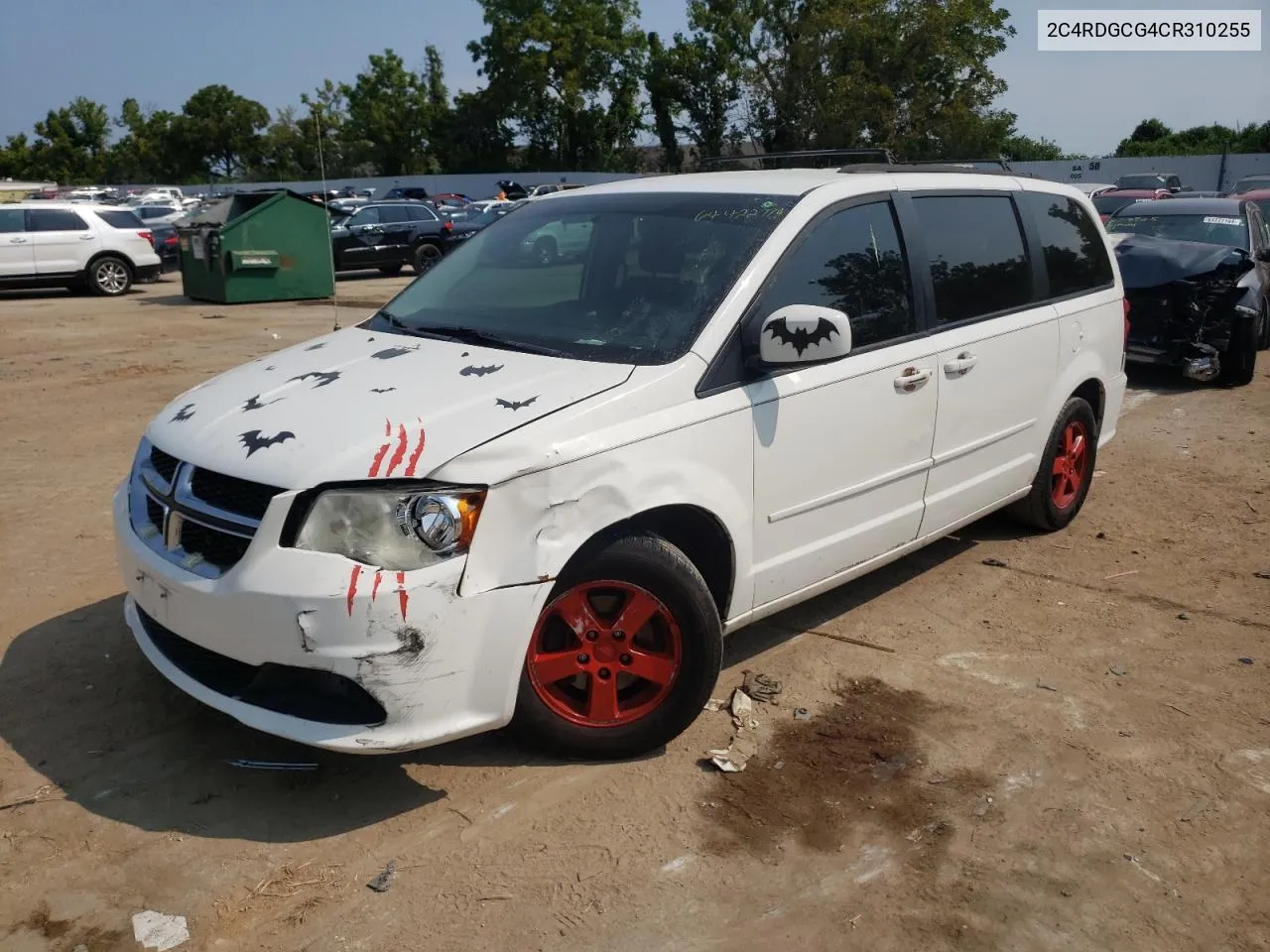 2012 Dodge Grand Caravan Sxt VIN: 2C4RDGCG4CR310255 Lot: 64422774