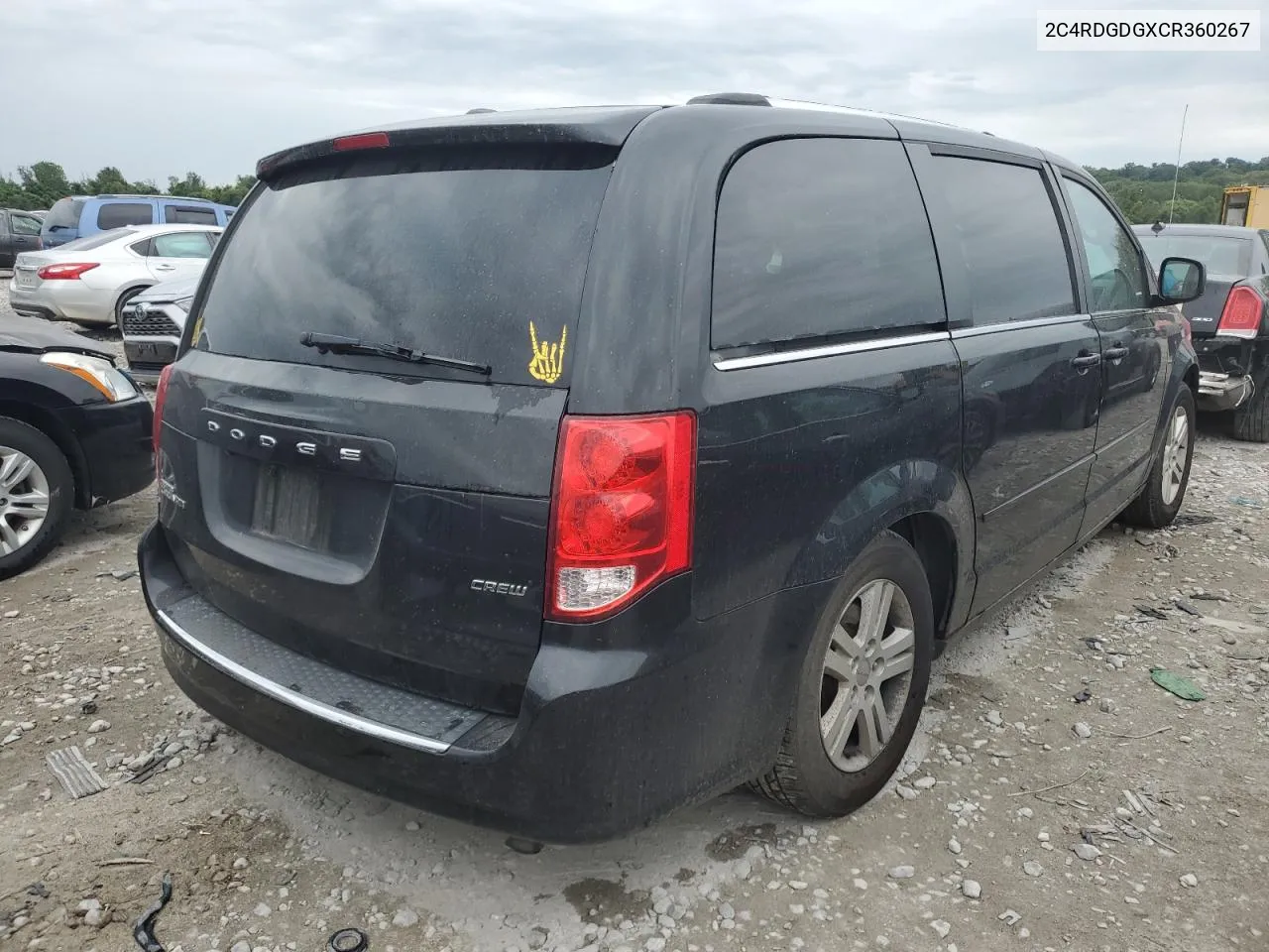 2012 Dodge Grand Caravan Crew VIN: 2C4RDGDGXCR360267 Lot: 65059594