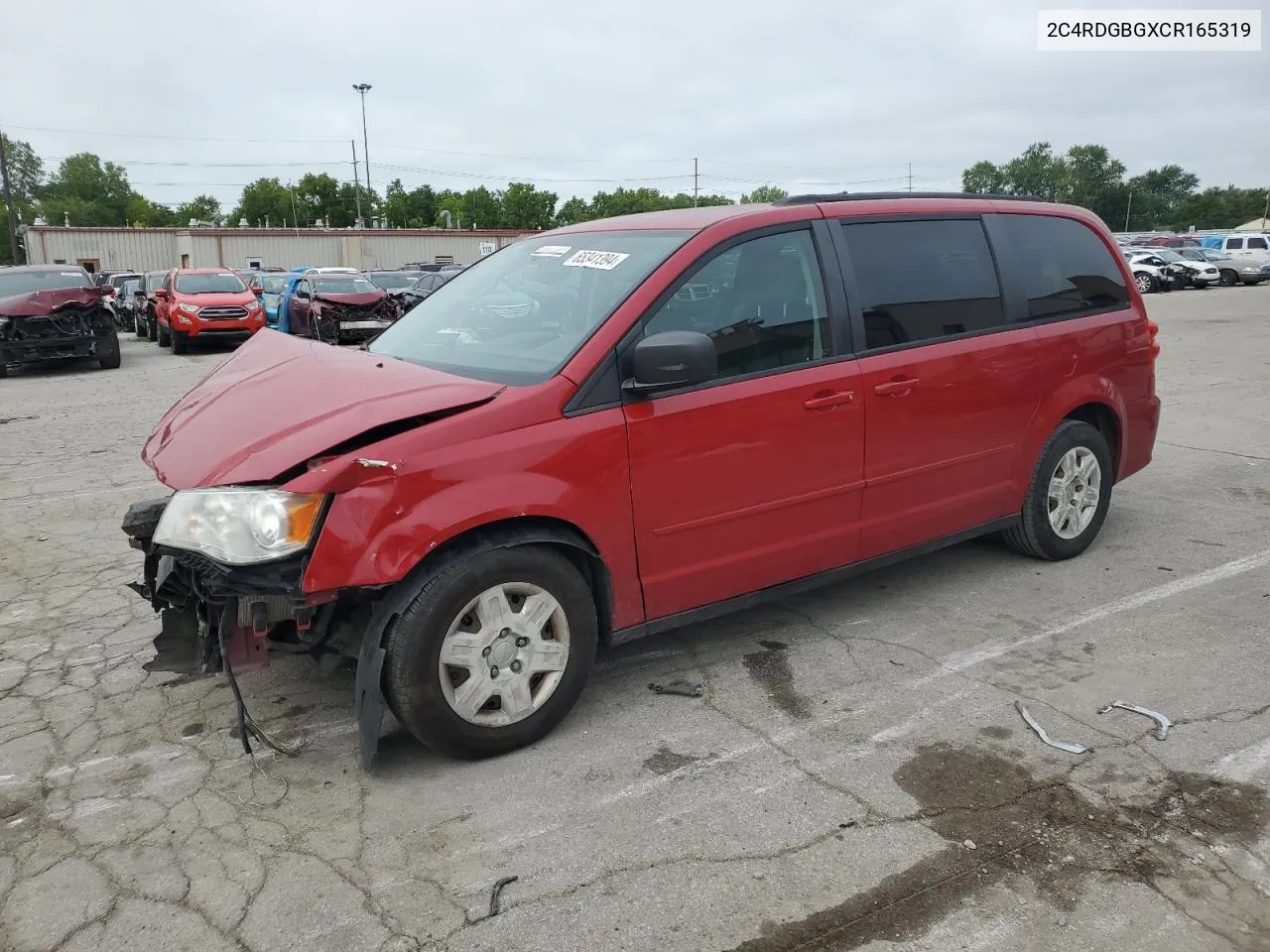 2012 Dodge Grand Caravan Se VIN: 2C4RDGBGXCR165319 Lot: 65341394