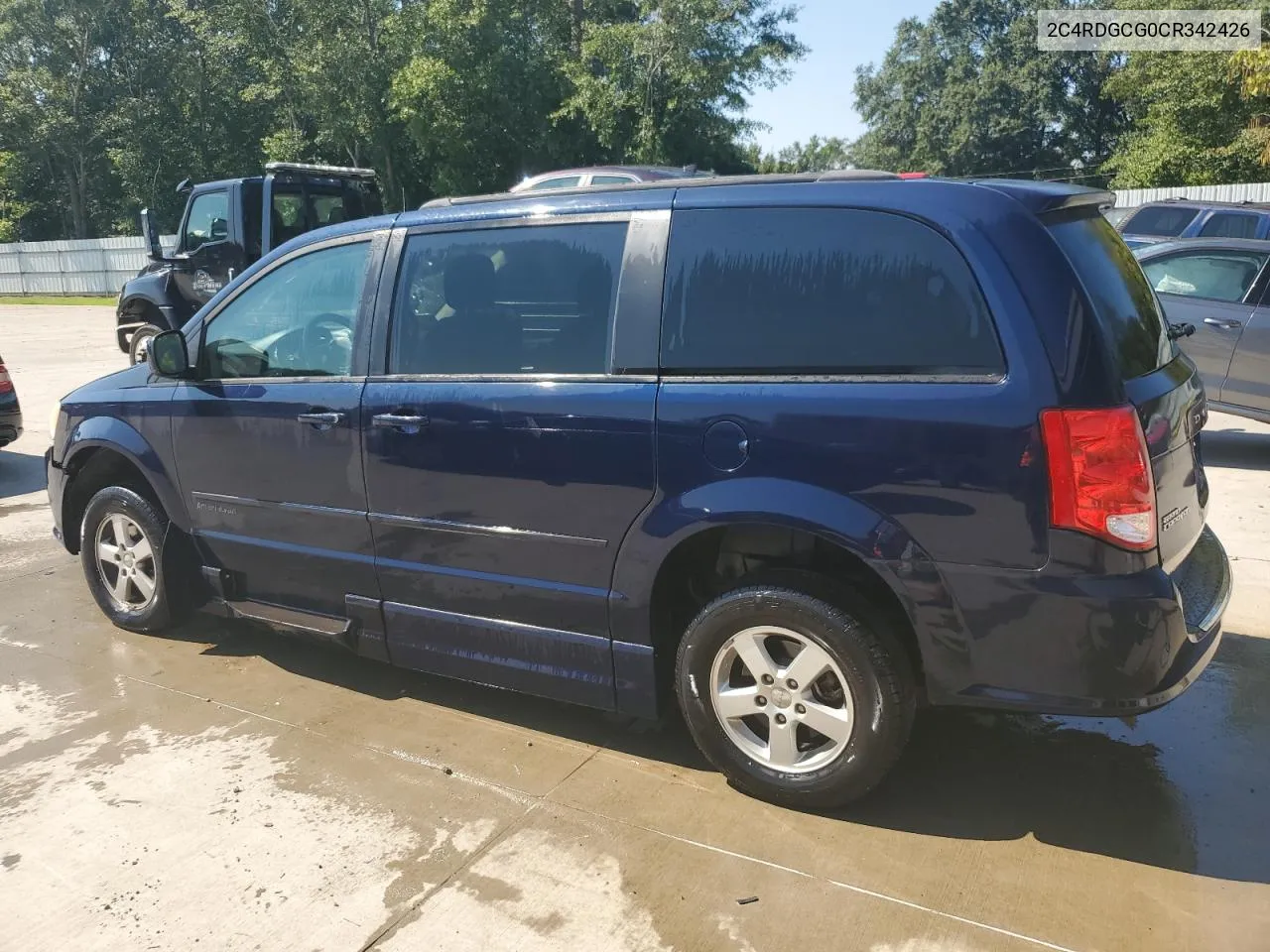 2012 Dodge Grand Caravan Sxt VIN: 2C4RDGCG0CR342426 Lot: 66846514