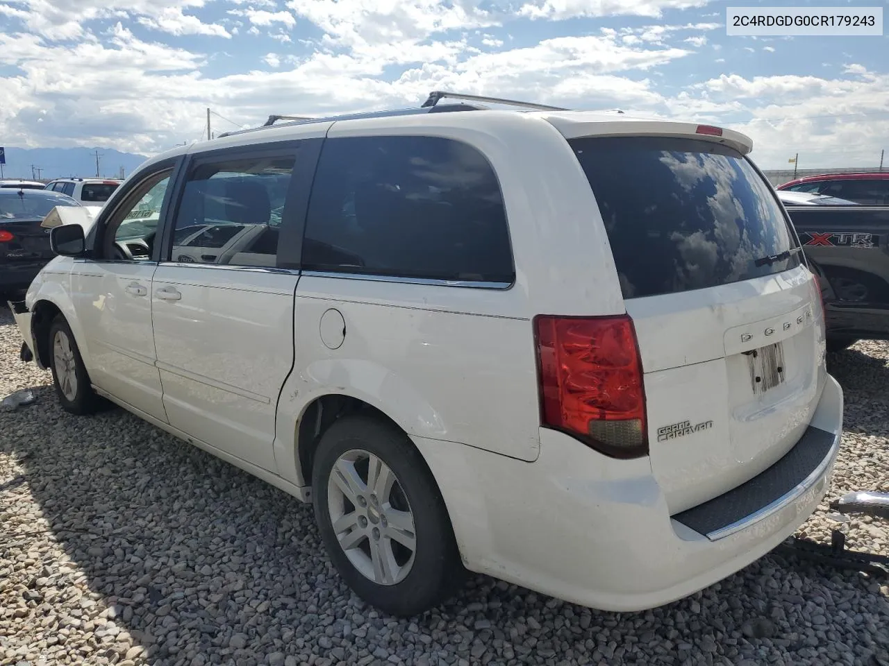 2012 Dodge Grand Caravan Crew VIN: 2C4RDGDG0CR179243 Lot: 67164524