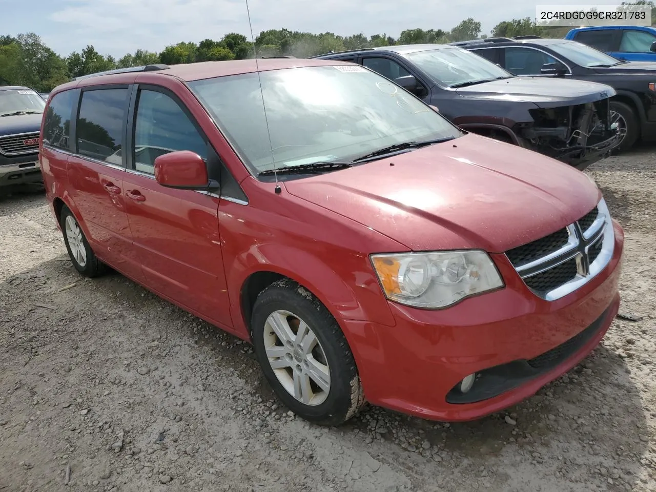 2012 Dodge Grand Caravan Crew VIN: 2C4RDGDG9CR321783 Lot: 68333044