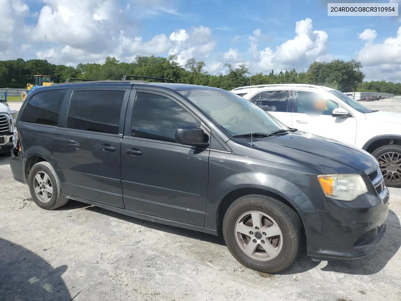 2012 Dodge Grand Caravan Sxt VIN: 2C4RDGCG8CR310954 Lot: 68850384