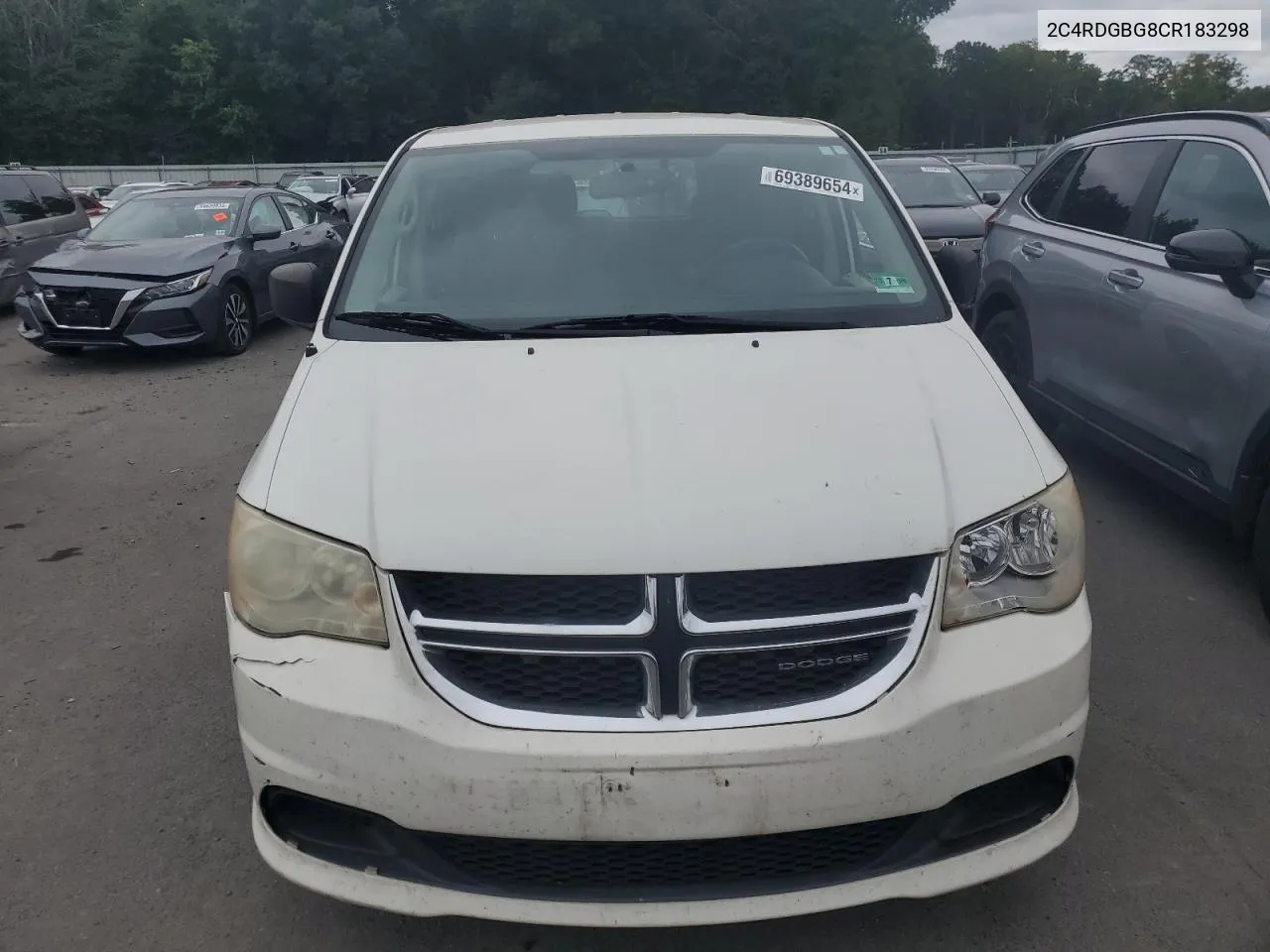 2012 Dodge Grand Caravan Se VIN: 2C4RDGBG8CR183298 Lot: 69389654