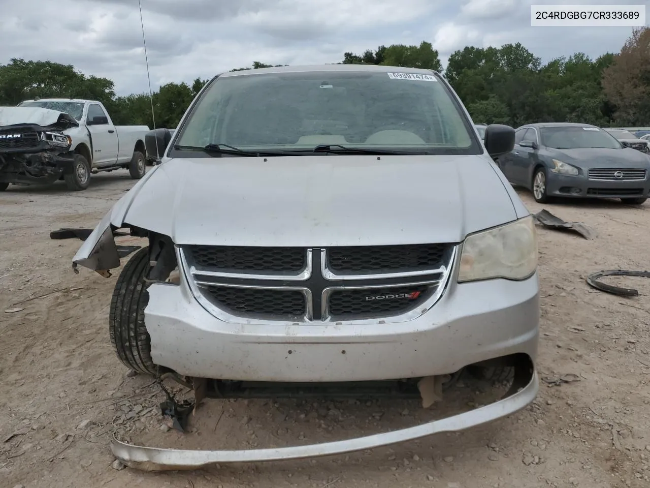 2012 Dodge Grand Caravan Se VIN: 2C4RDGBG7CR333689 Lot: 69391474