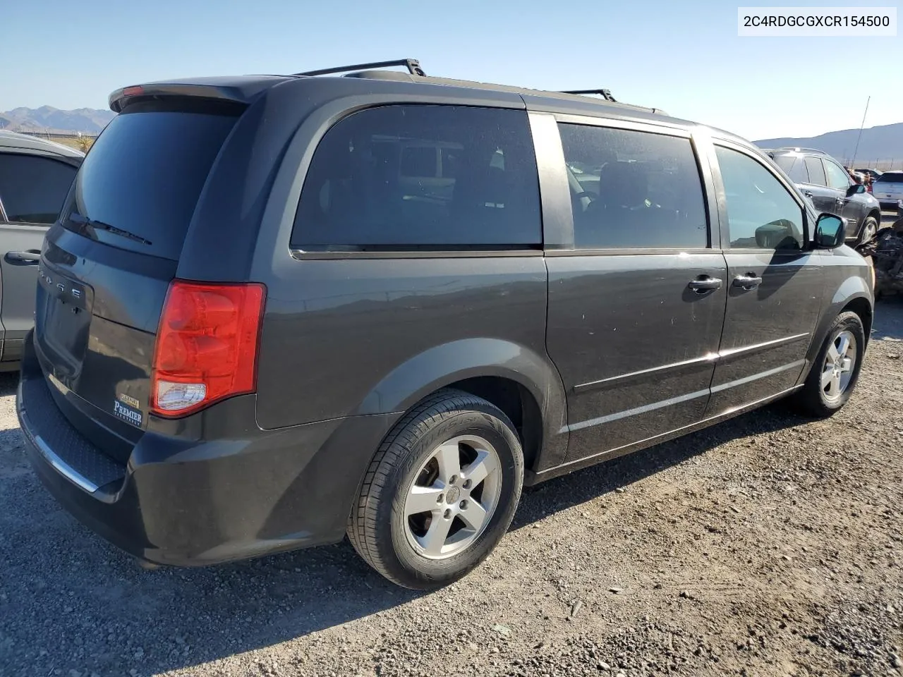 2012 Dodge Grand Caravan Sxt VIN: 2C4RDGCGXCR154500 Lot: 69482894