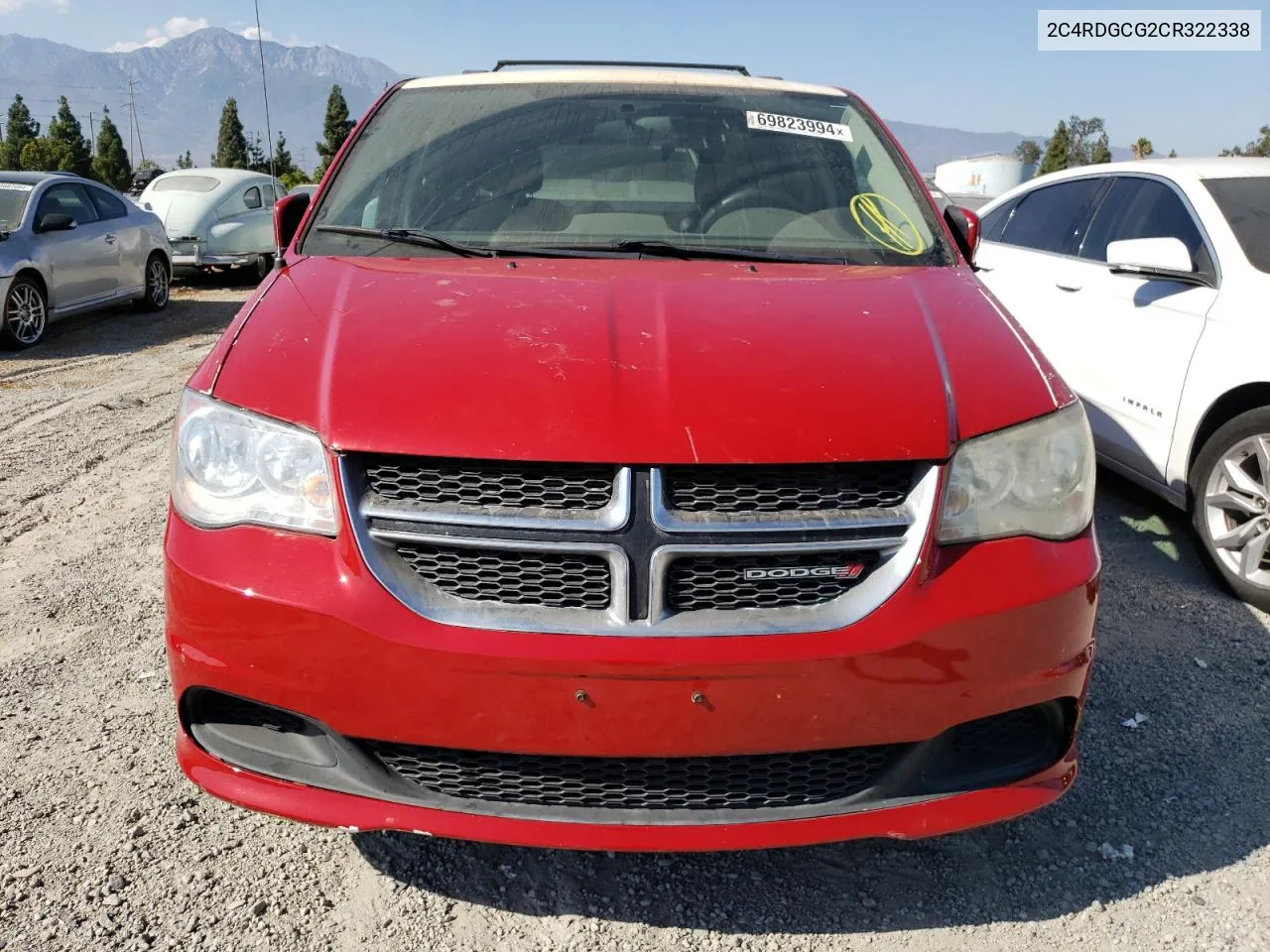 2012 Dodge Grand Caravan Sxt VIN: 2C4RDGCG2CR322338 Lot: 69823994