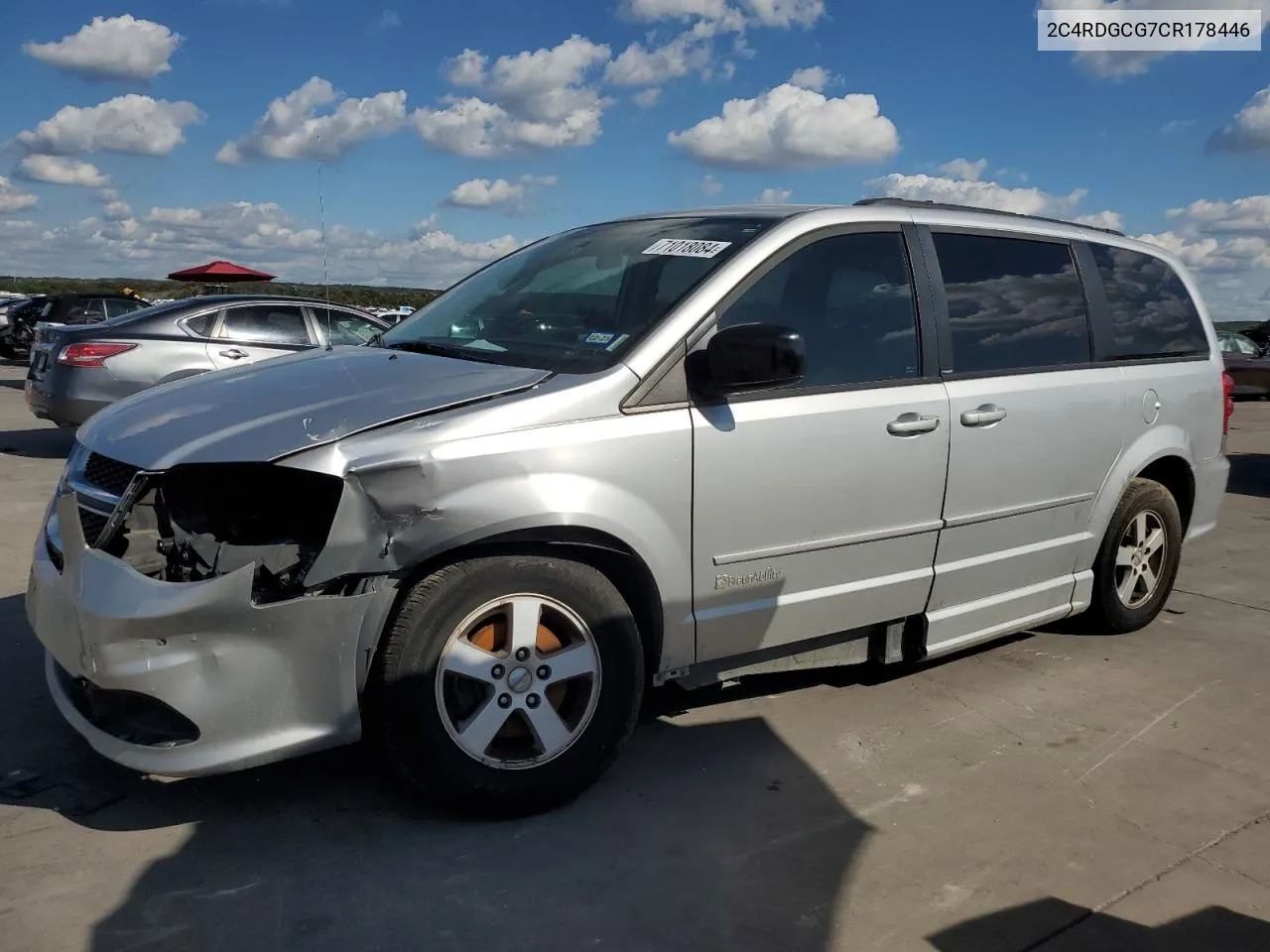 2012 Dodge Grand Caravan Sxt VIN: 2C4RDGCG7CR178446 Lot: 71018084